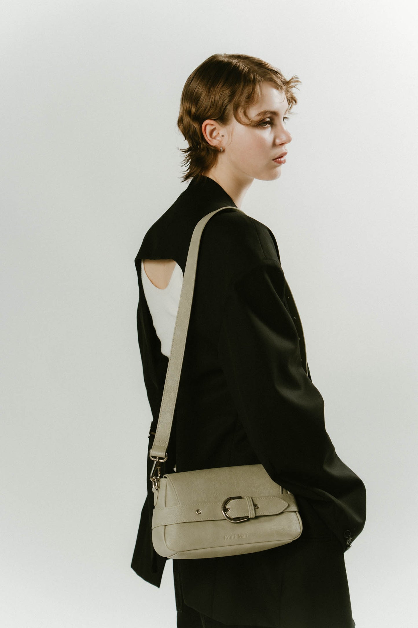 front belt shoulder bag /2color