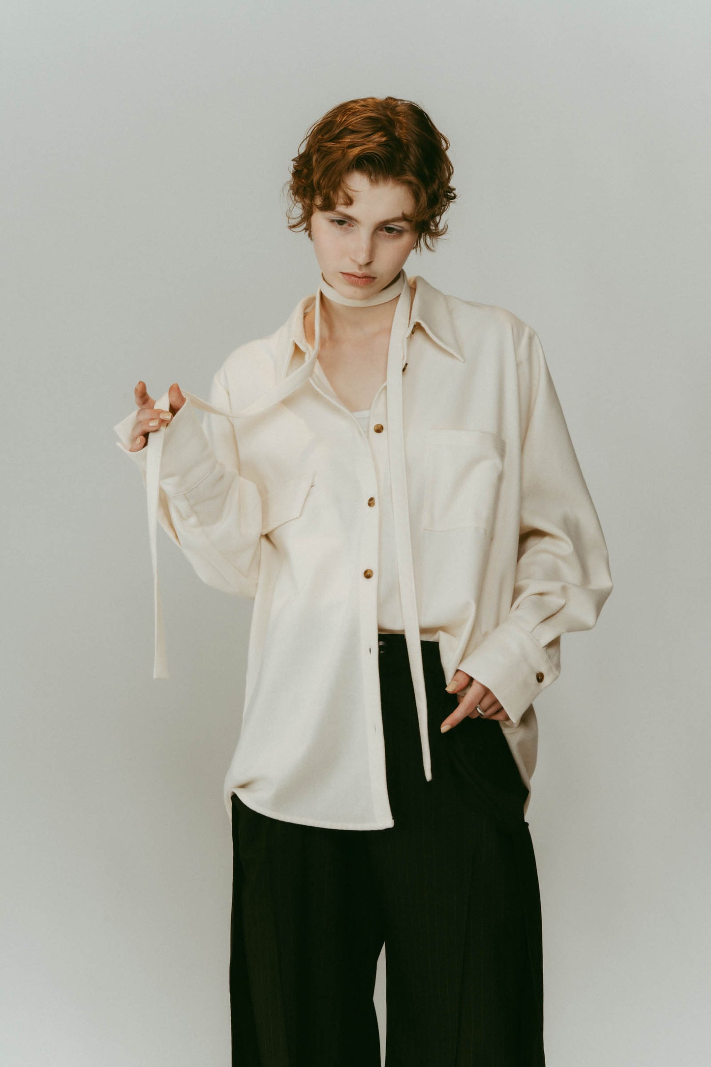 warm string shirt/2color