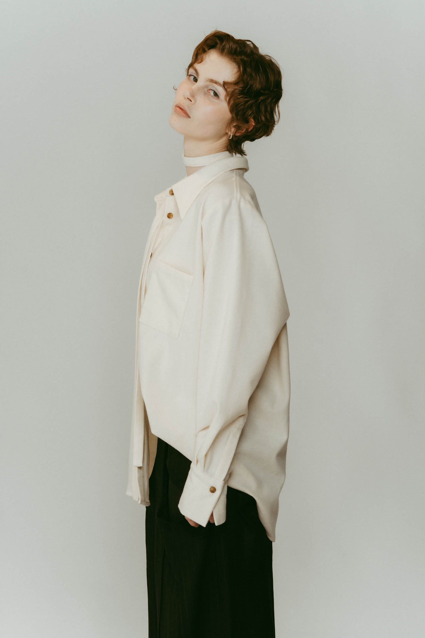 warm string shirt/2color