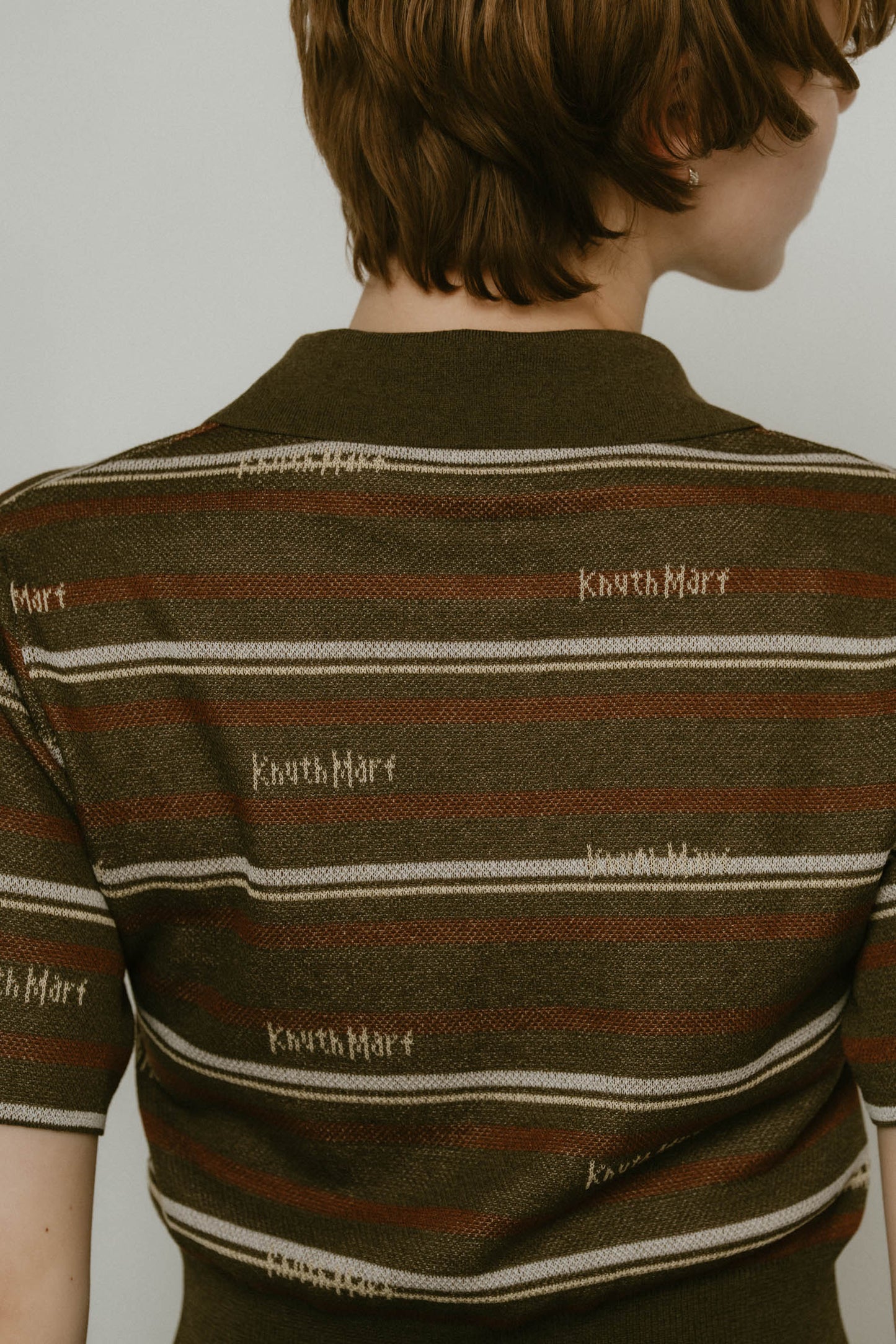 logo stripe polo knit/2color