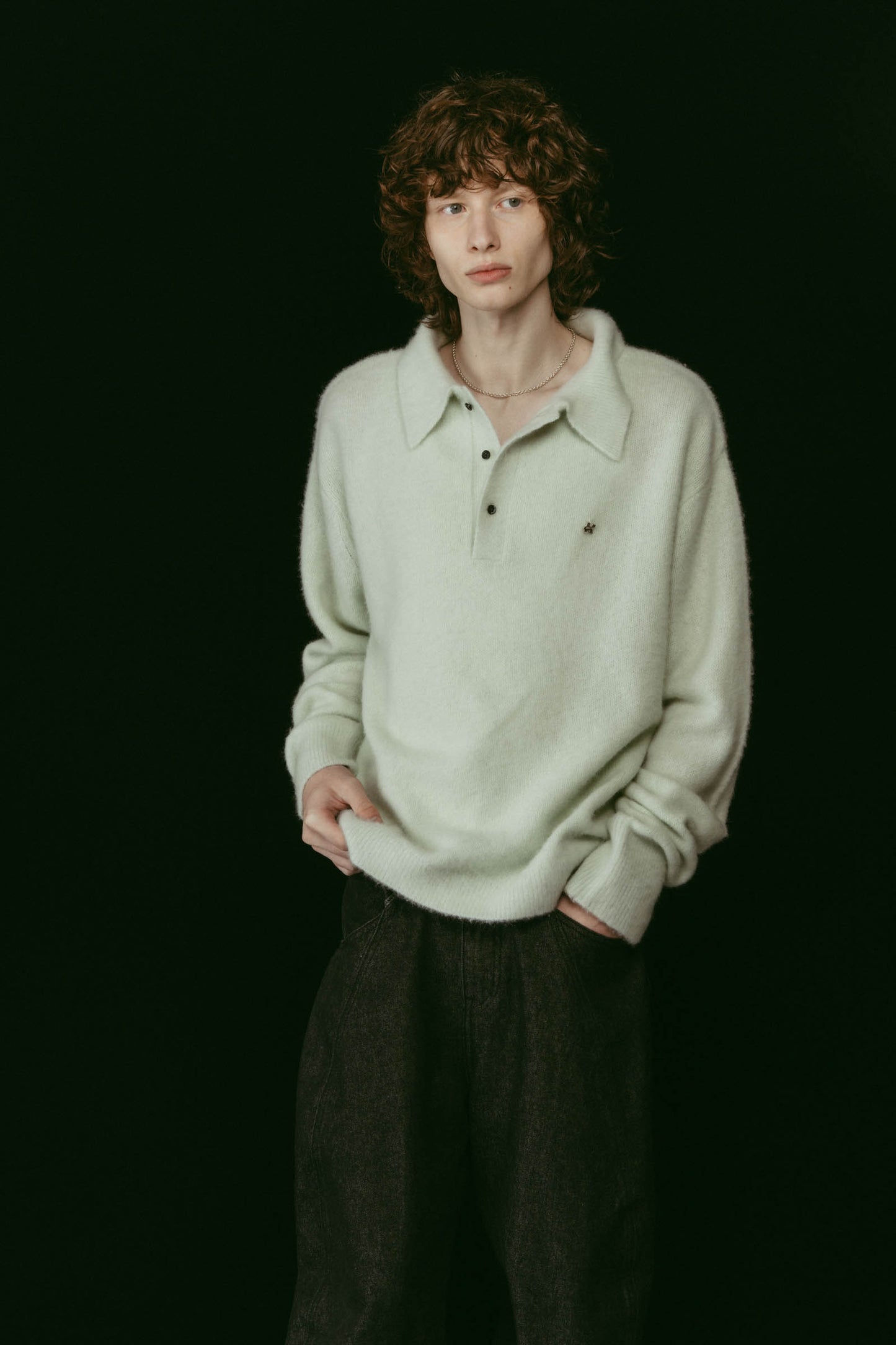 fox over polo-neck knit(unisex)-special edition/4color