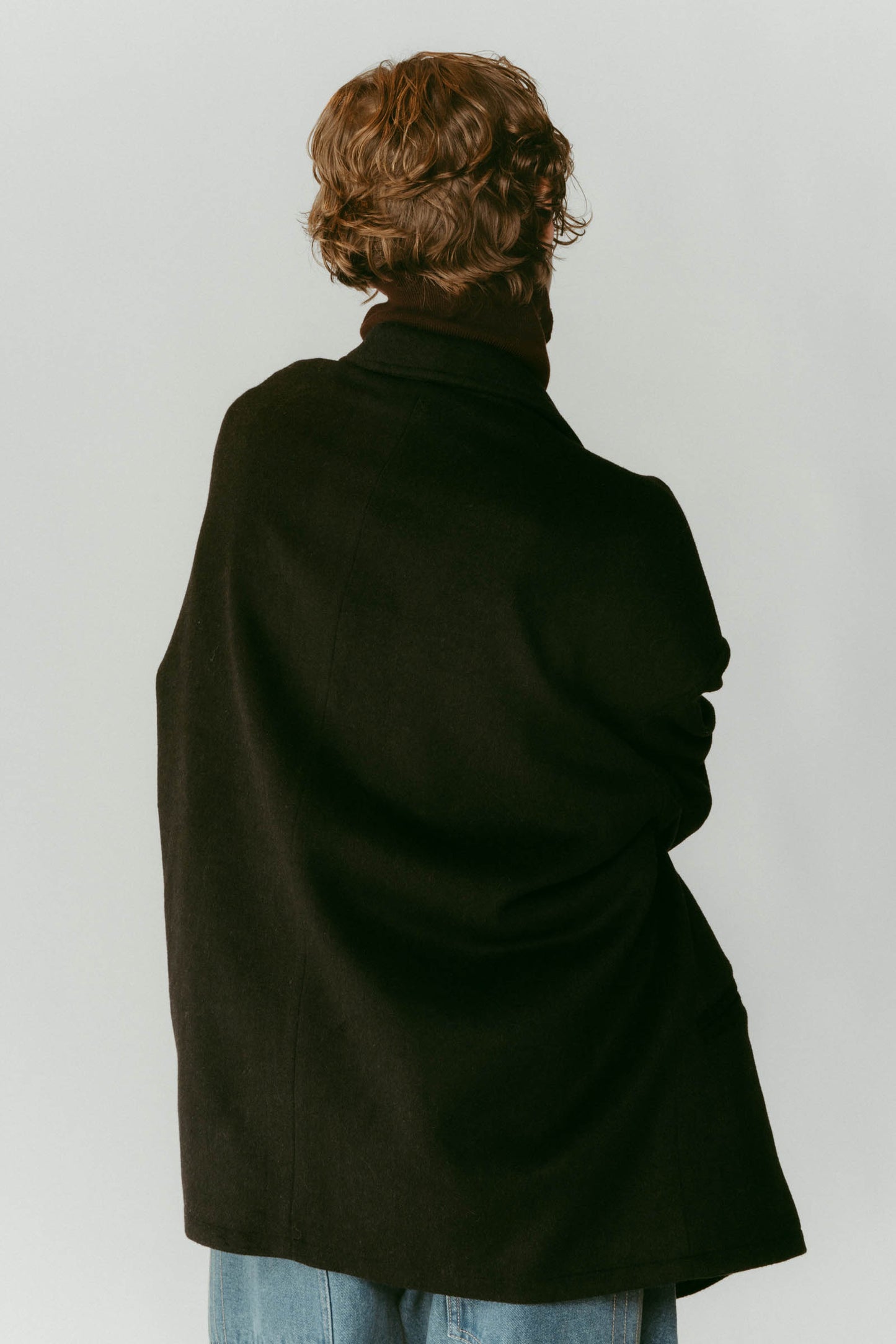 muffler overlay jacket(unisex)/black
