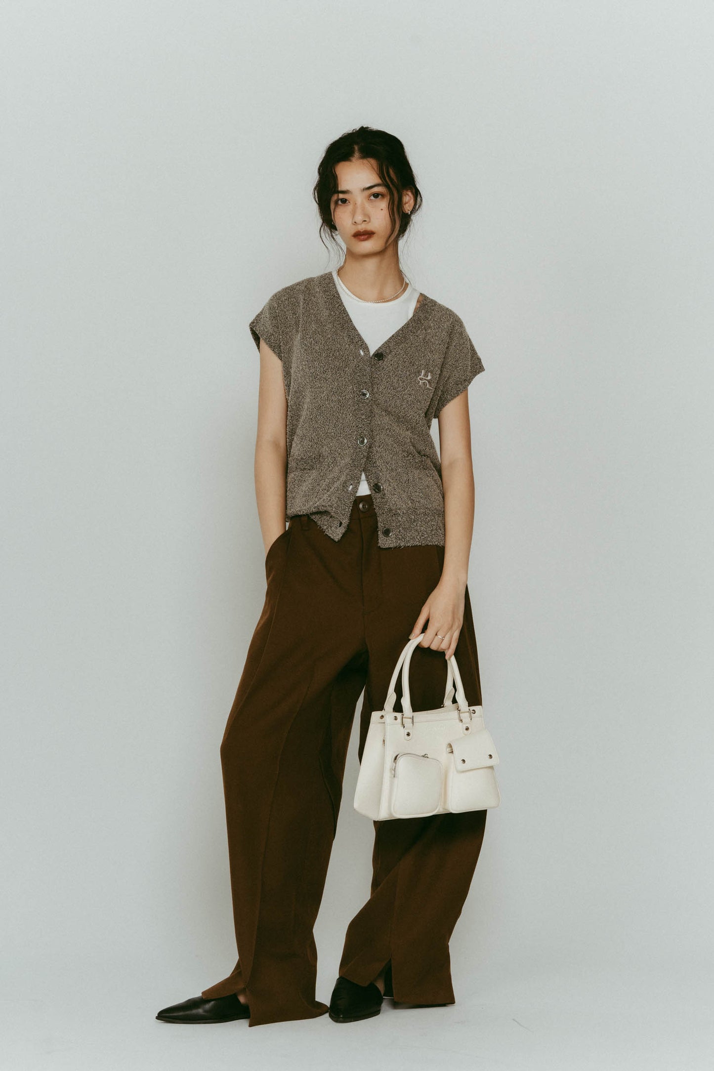 multi pocket hand bag/2color