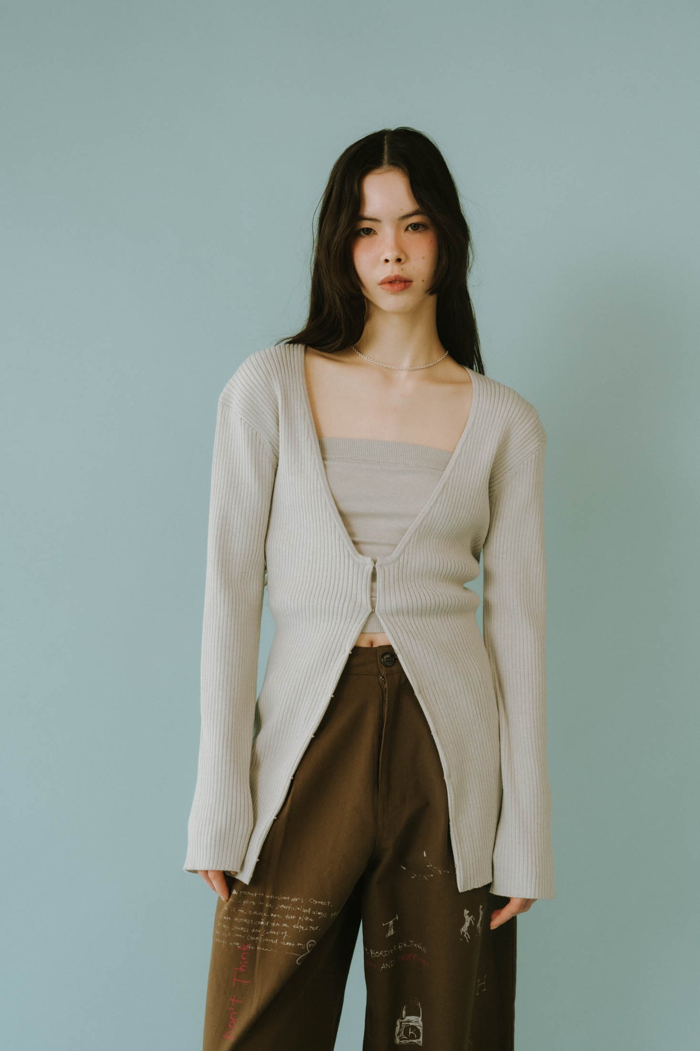 ladylike knit cardigan/2color
