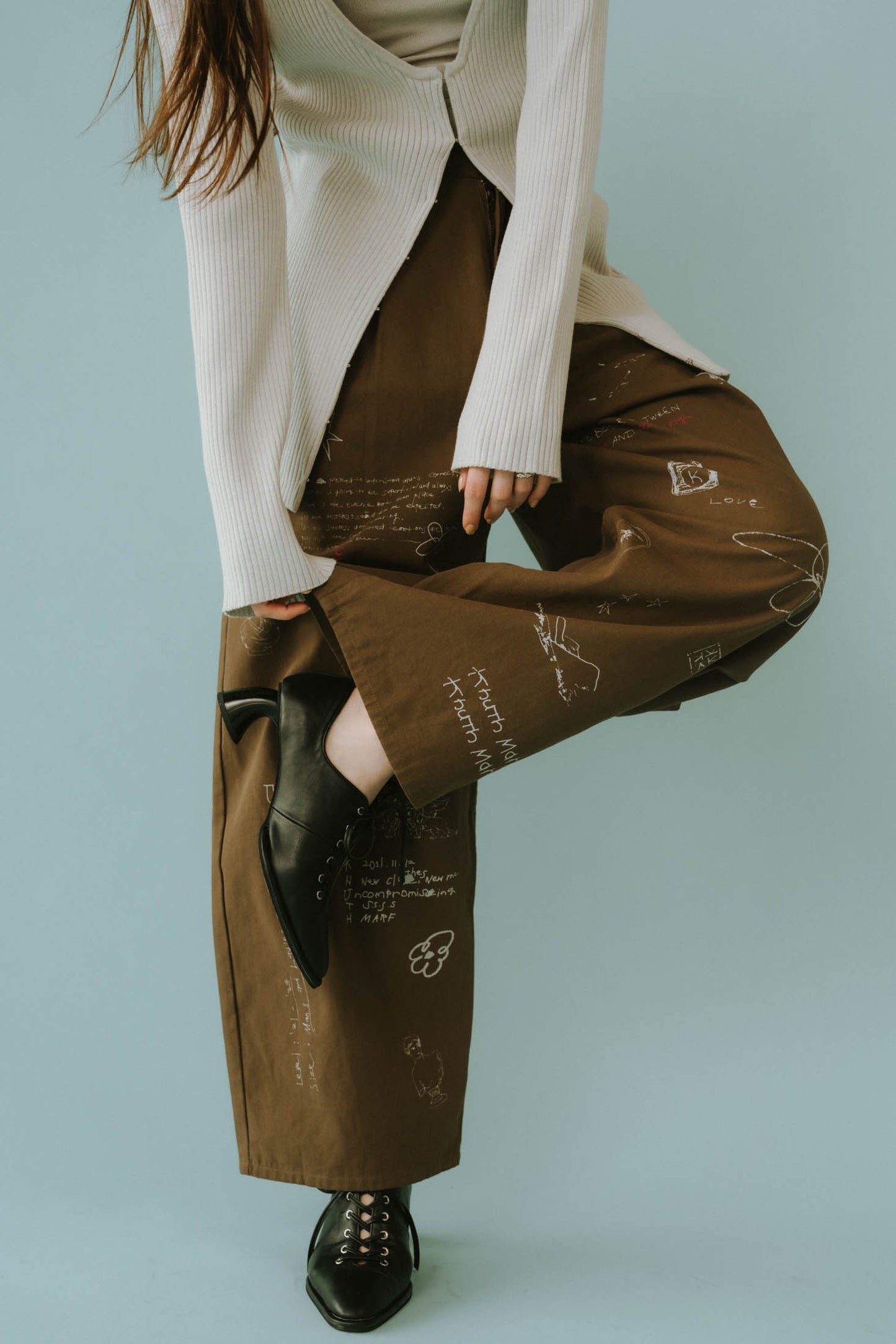 high waist tattoo pants(KotokaIzumi collab)/3color