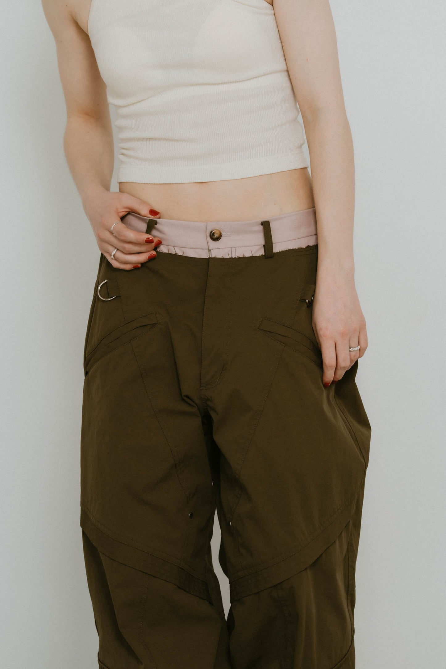 docking nylon pants(unisex)/khaki