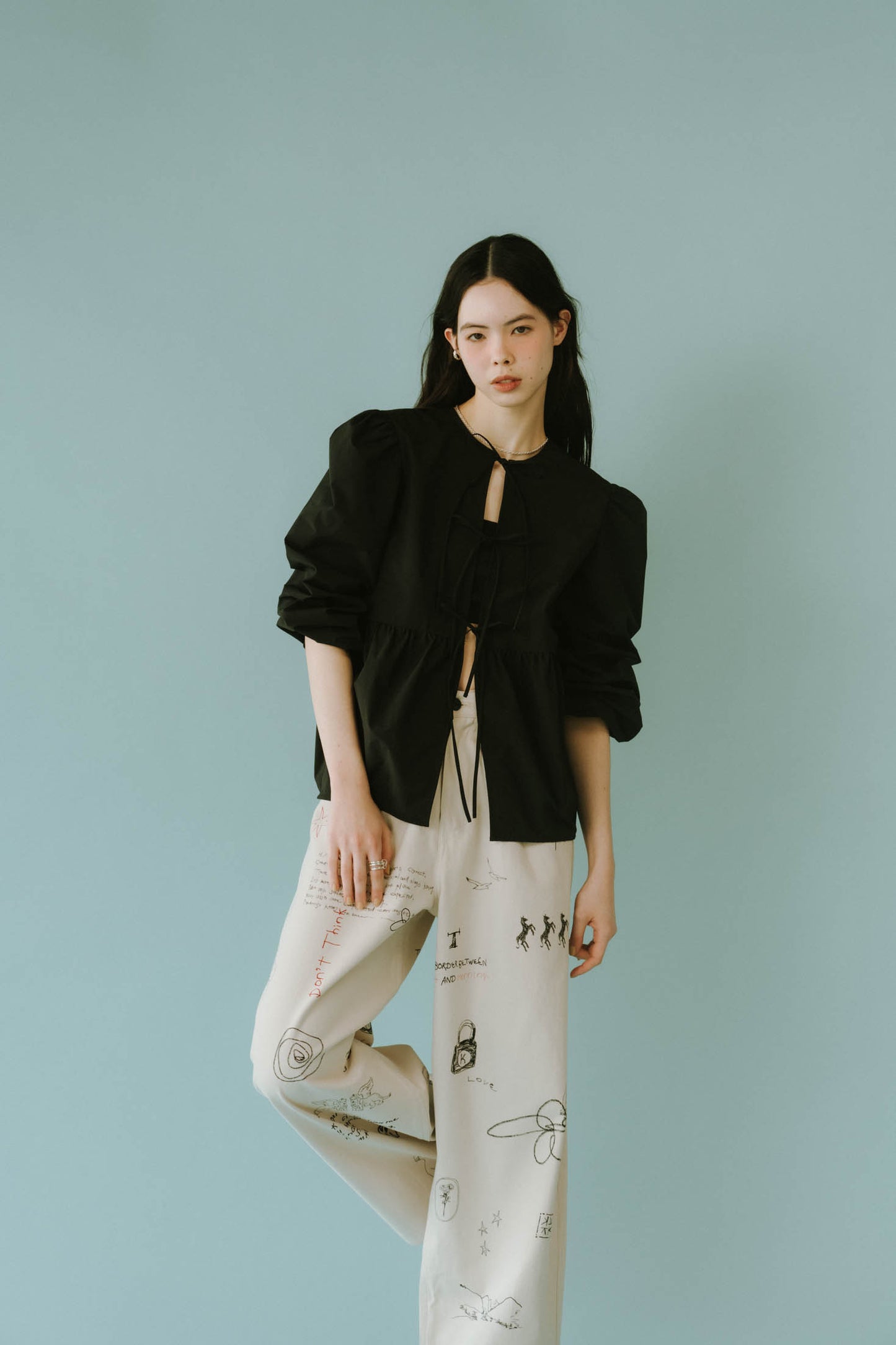 high waist tattoo pants(KotokaIzumi collab)/3color