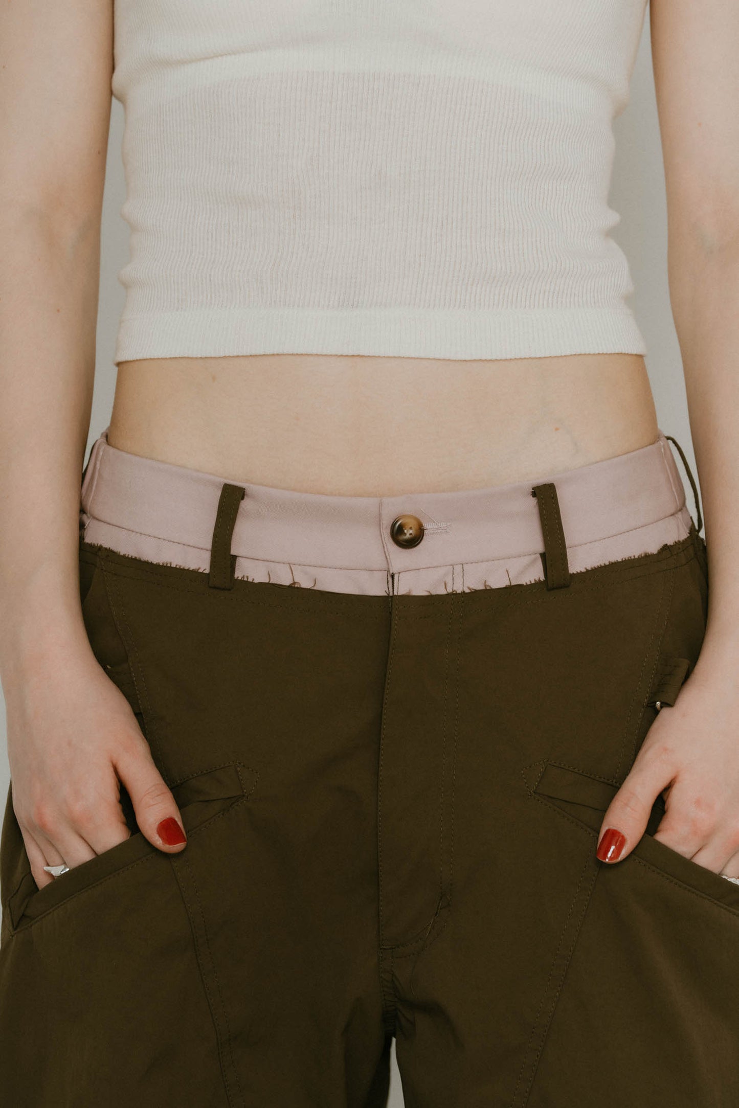 docking nylon pants(unisex)/khaki