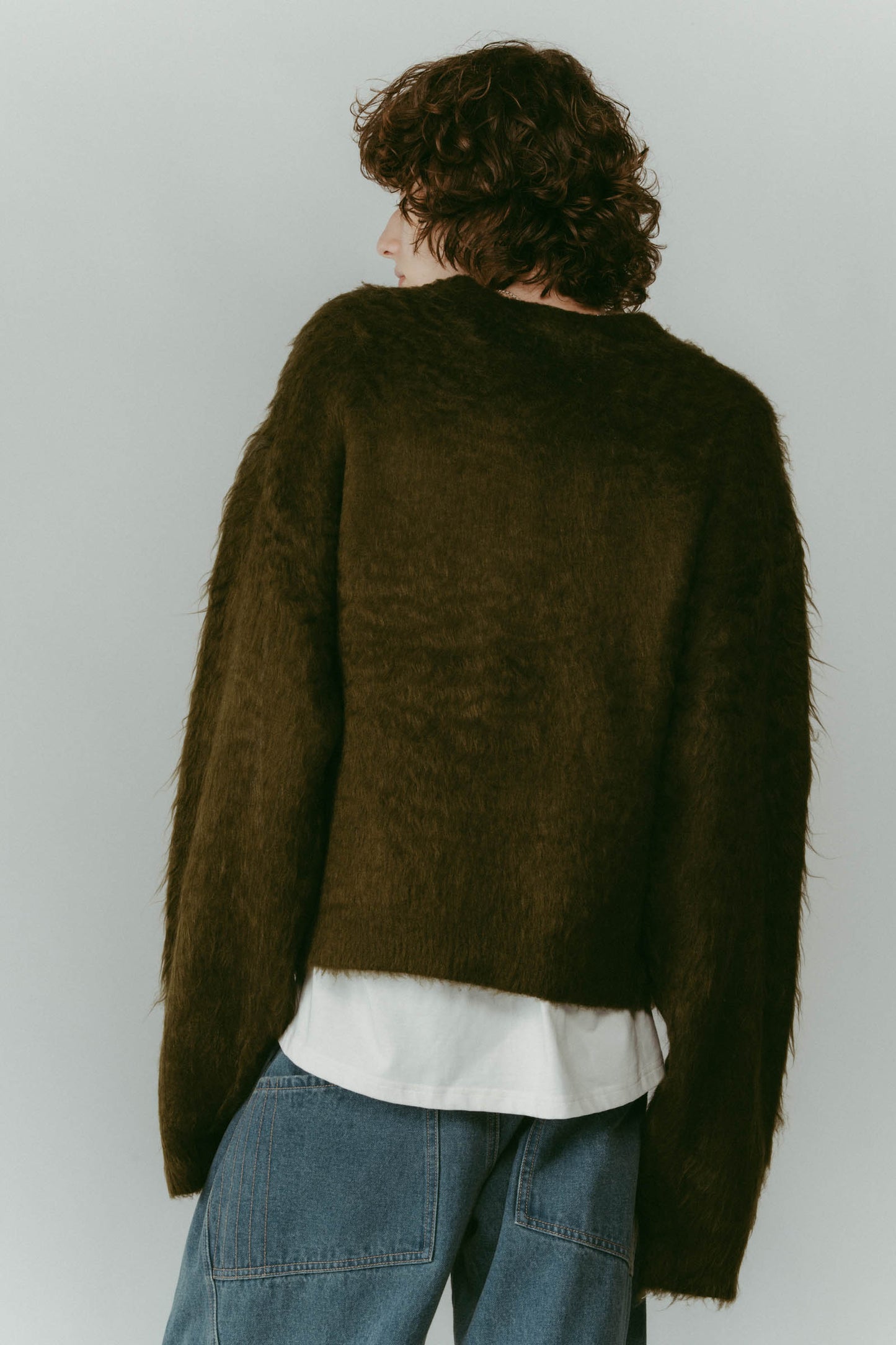 dalmatian shaggy knit(unisex)/green