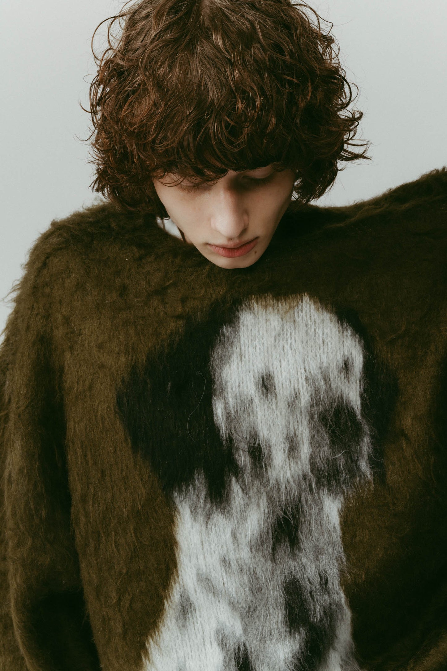 dalmatian shaggy knit(unisex)/green