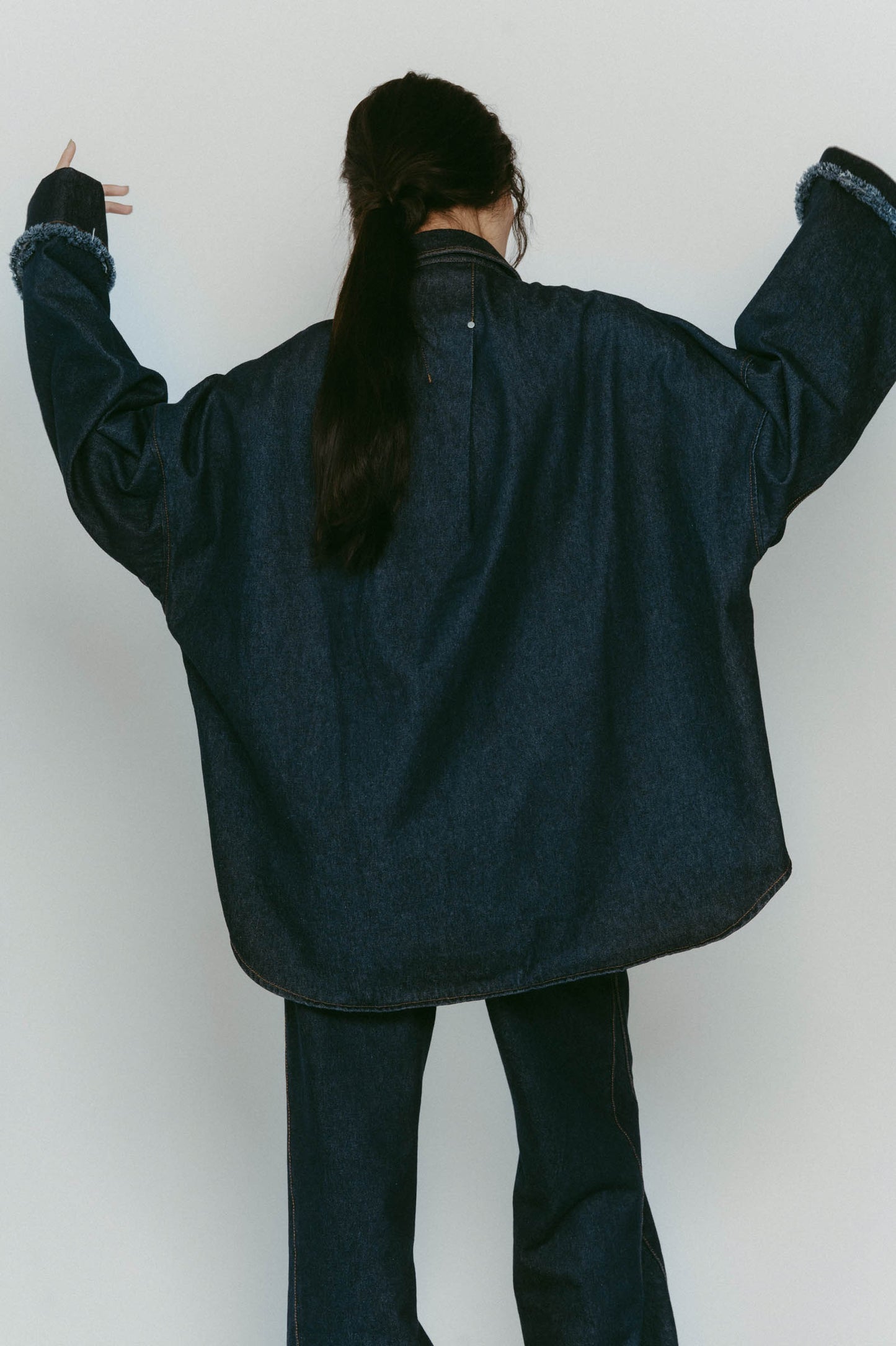 denim over shirt jacket(unisex)/2color