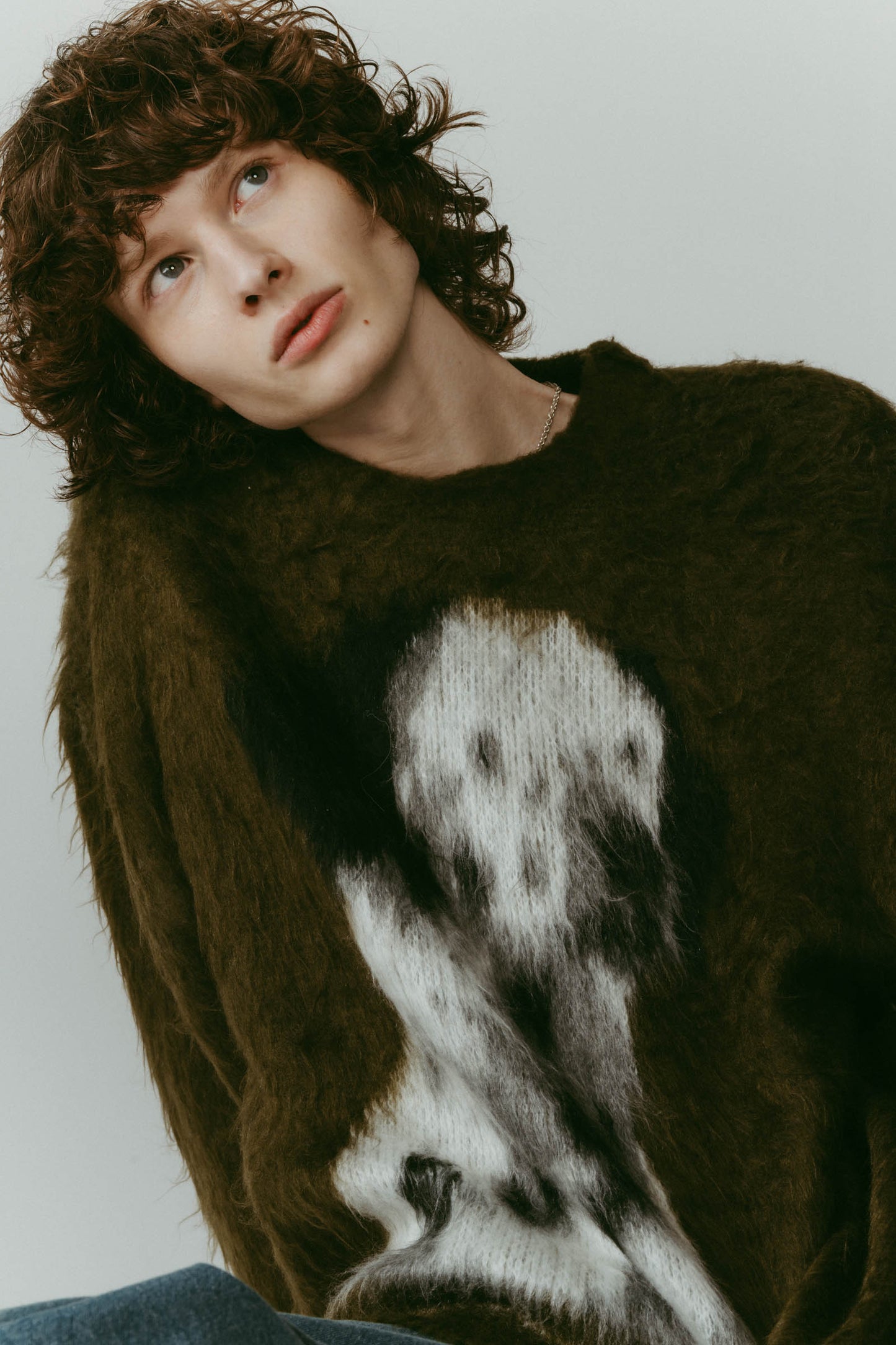 dalmatian shaggy knit(unisex)/green