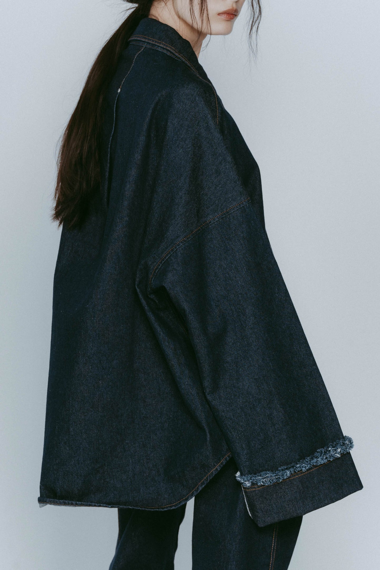 denim over shirt jacket(unisex)/2color