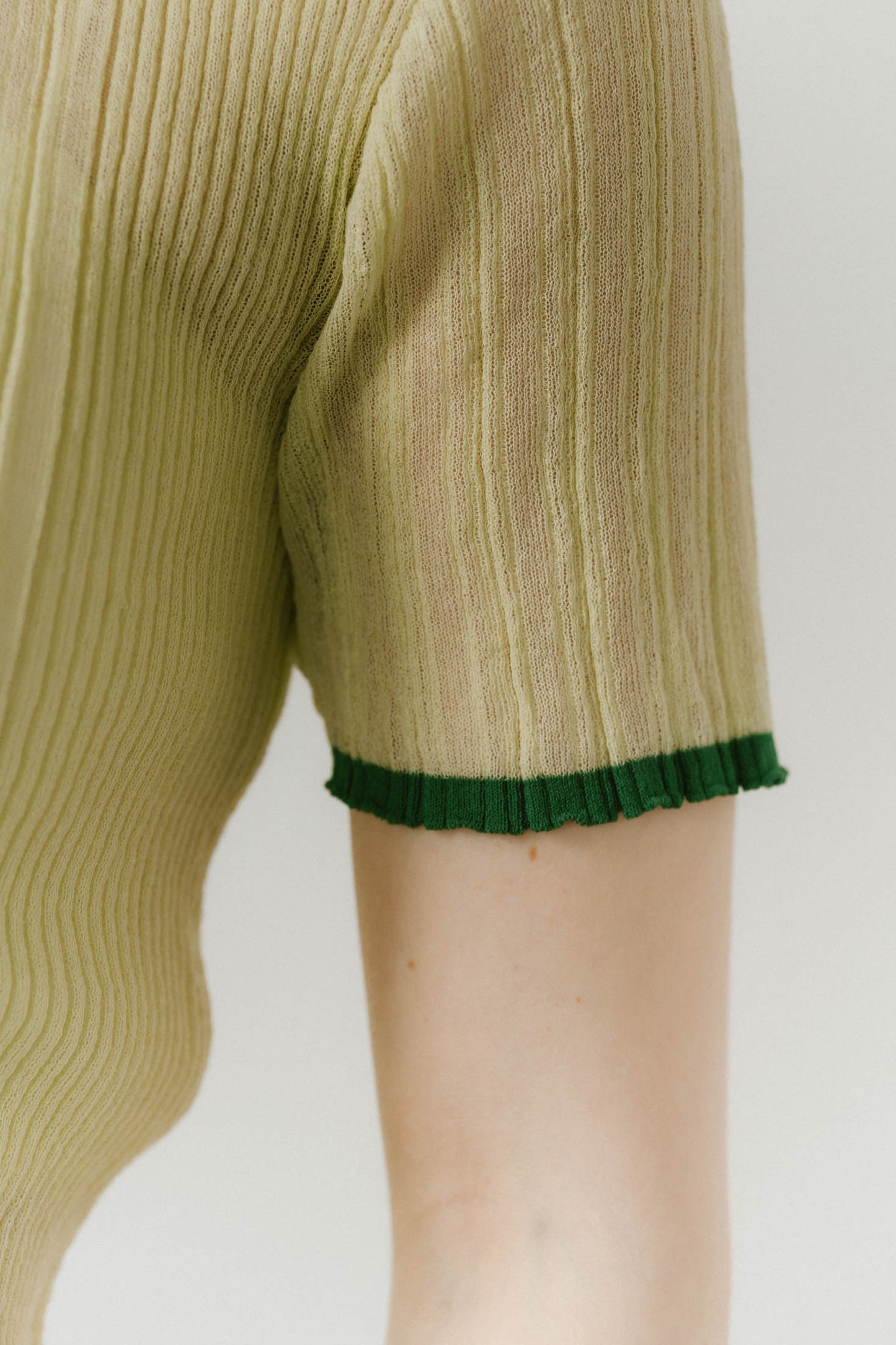 sheer polo knit /3color