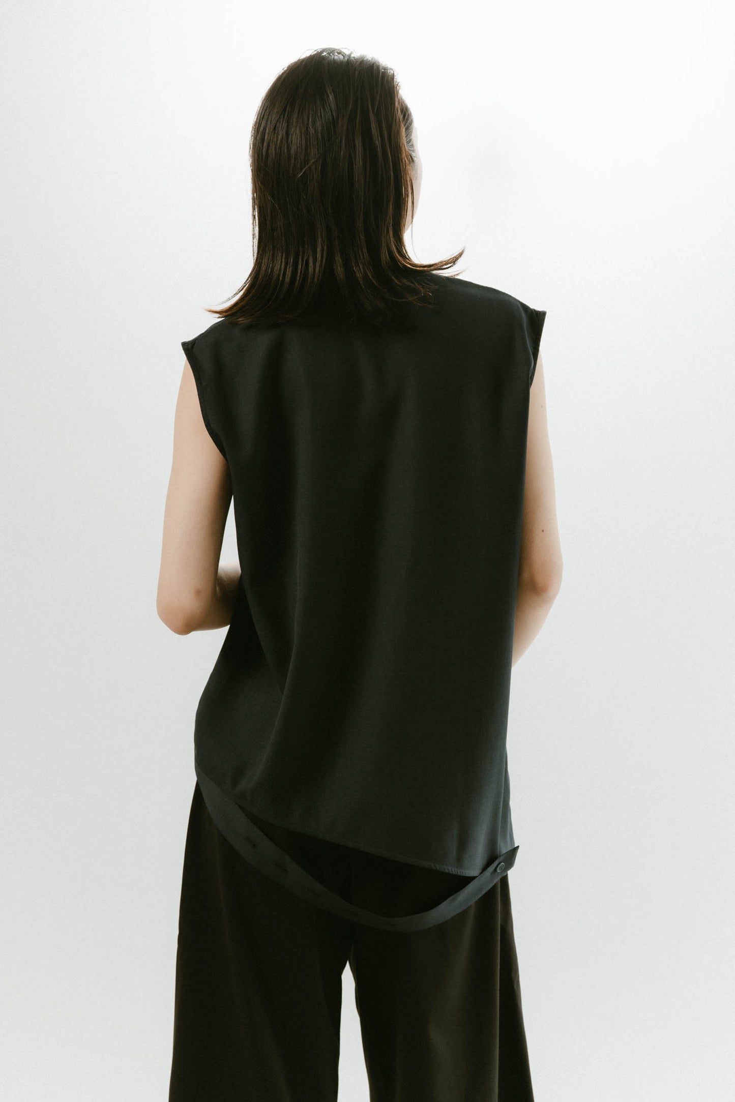 2way asymmetry blouse/2color
