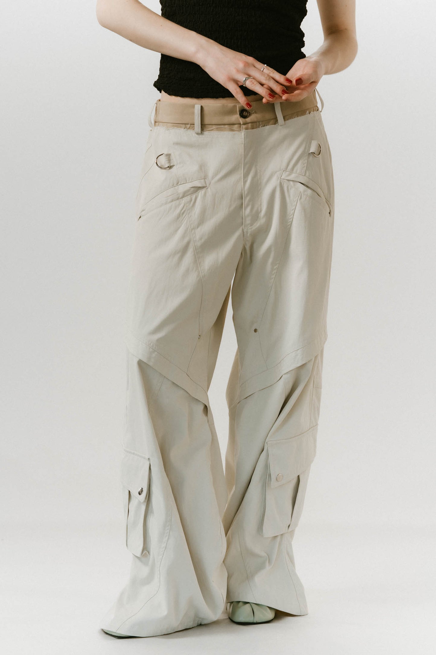docking nylon pants(unisex)/ivory