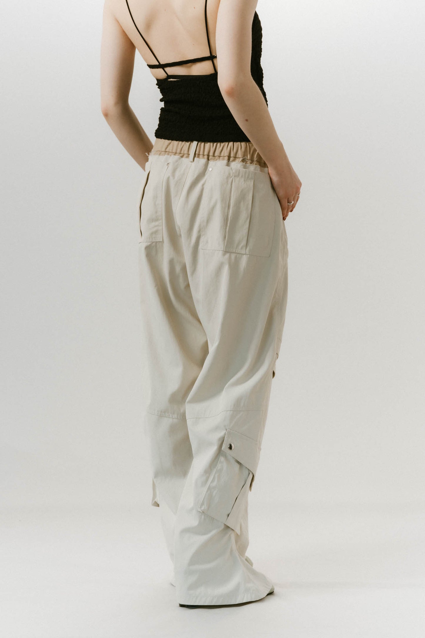 docking nylon pants(unisex)/ivory