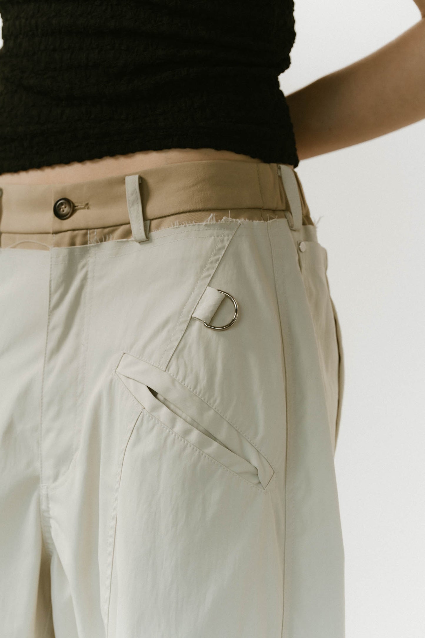 docking nylon pants(unisex)/ivory