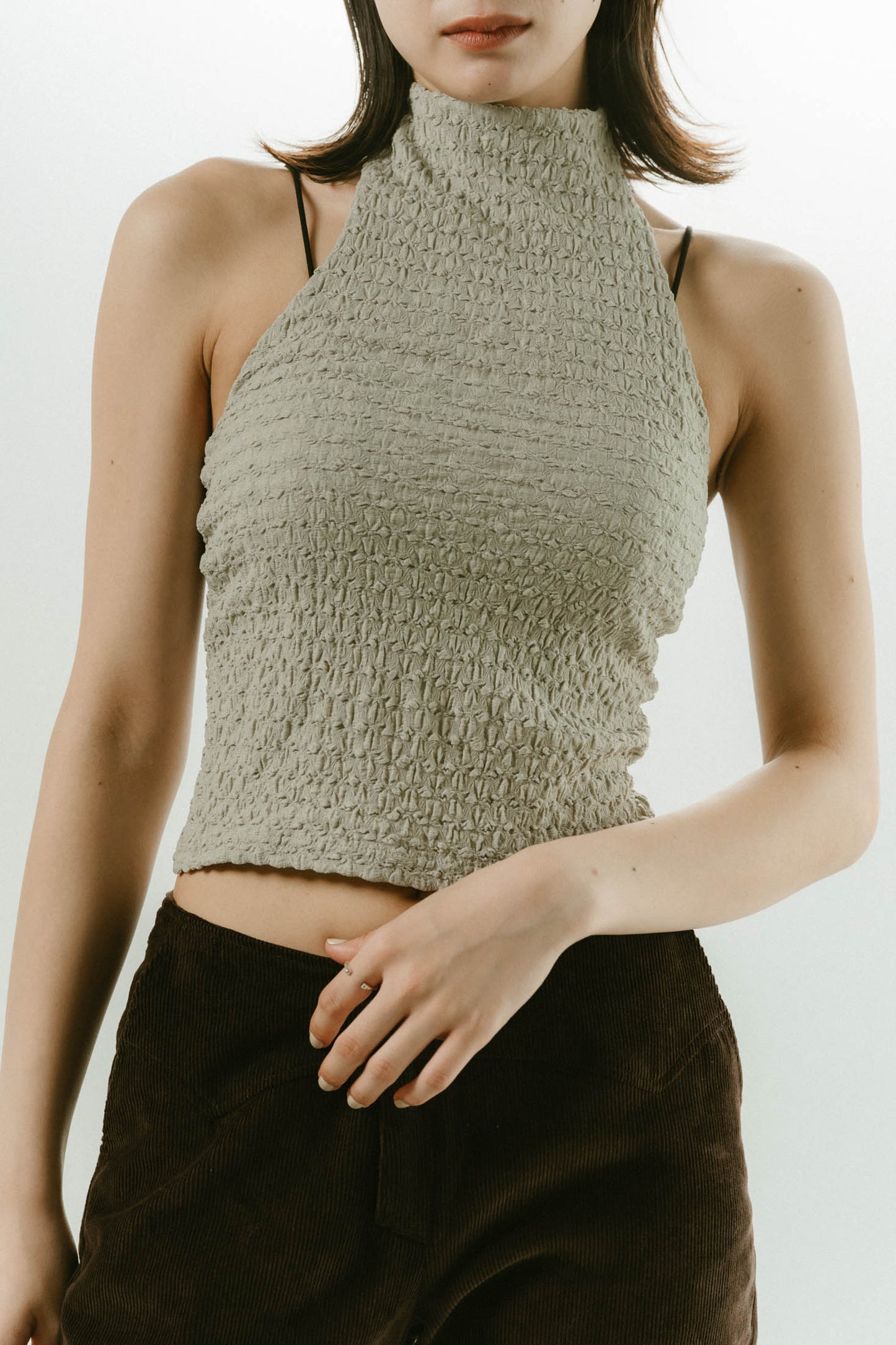 halter neck tops/3color