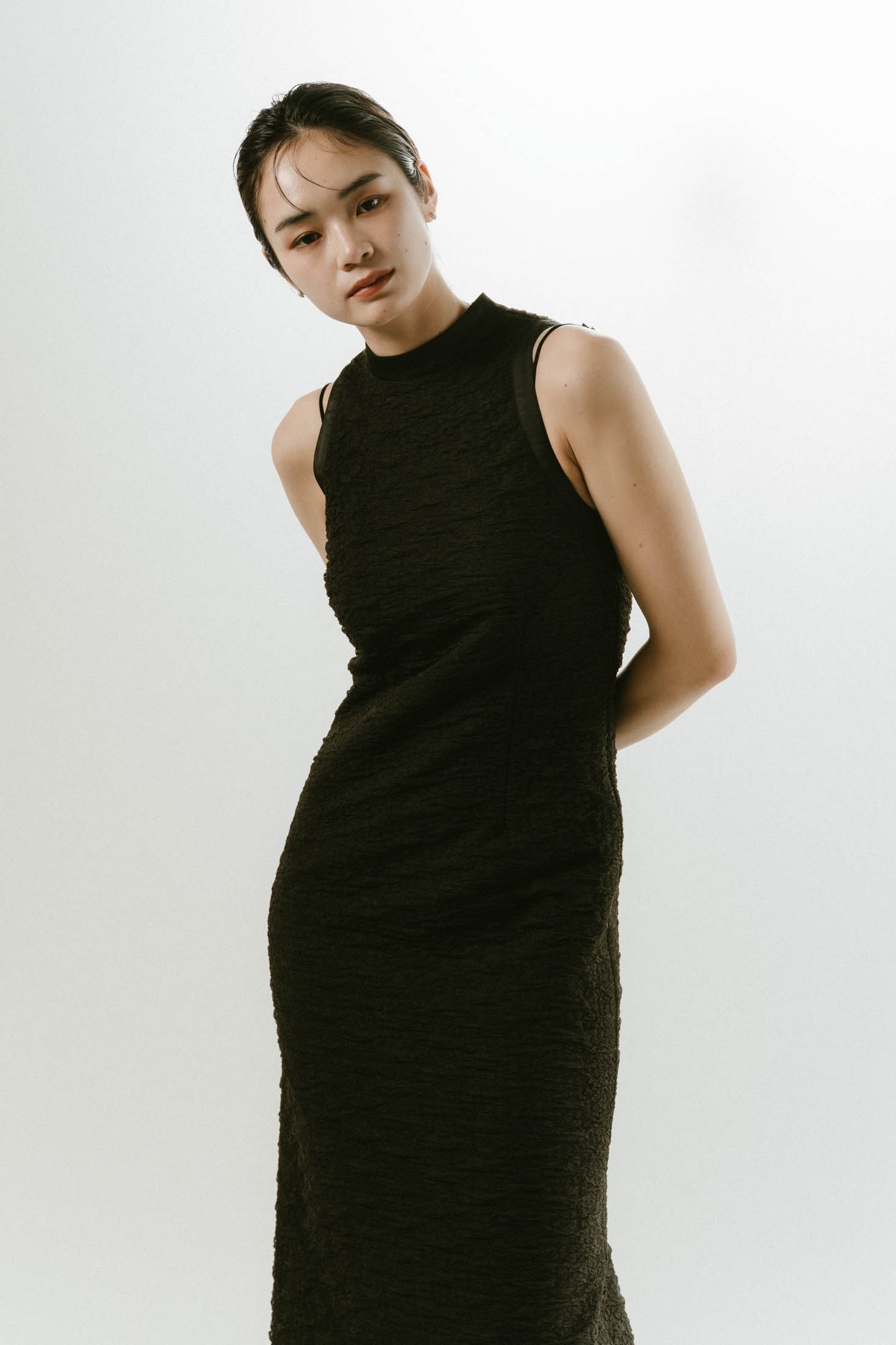 halter neck one piece/black