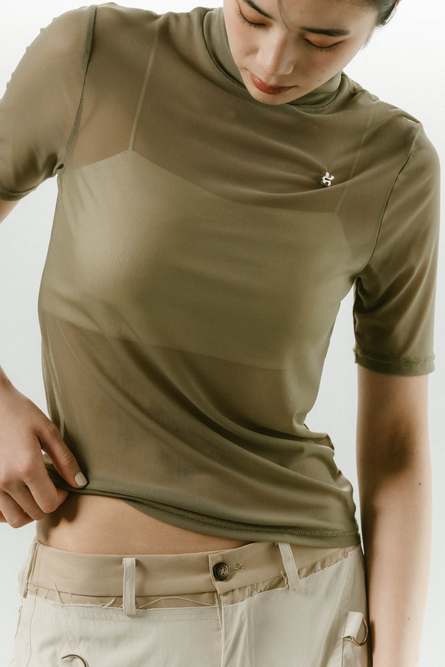 K motif sheer tops/3color