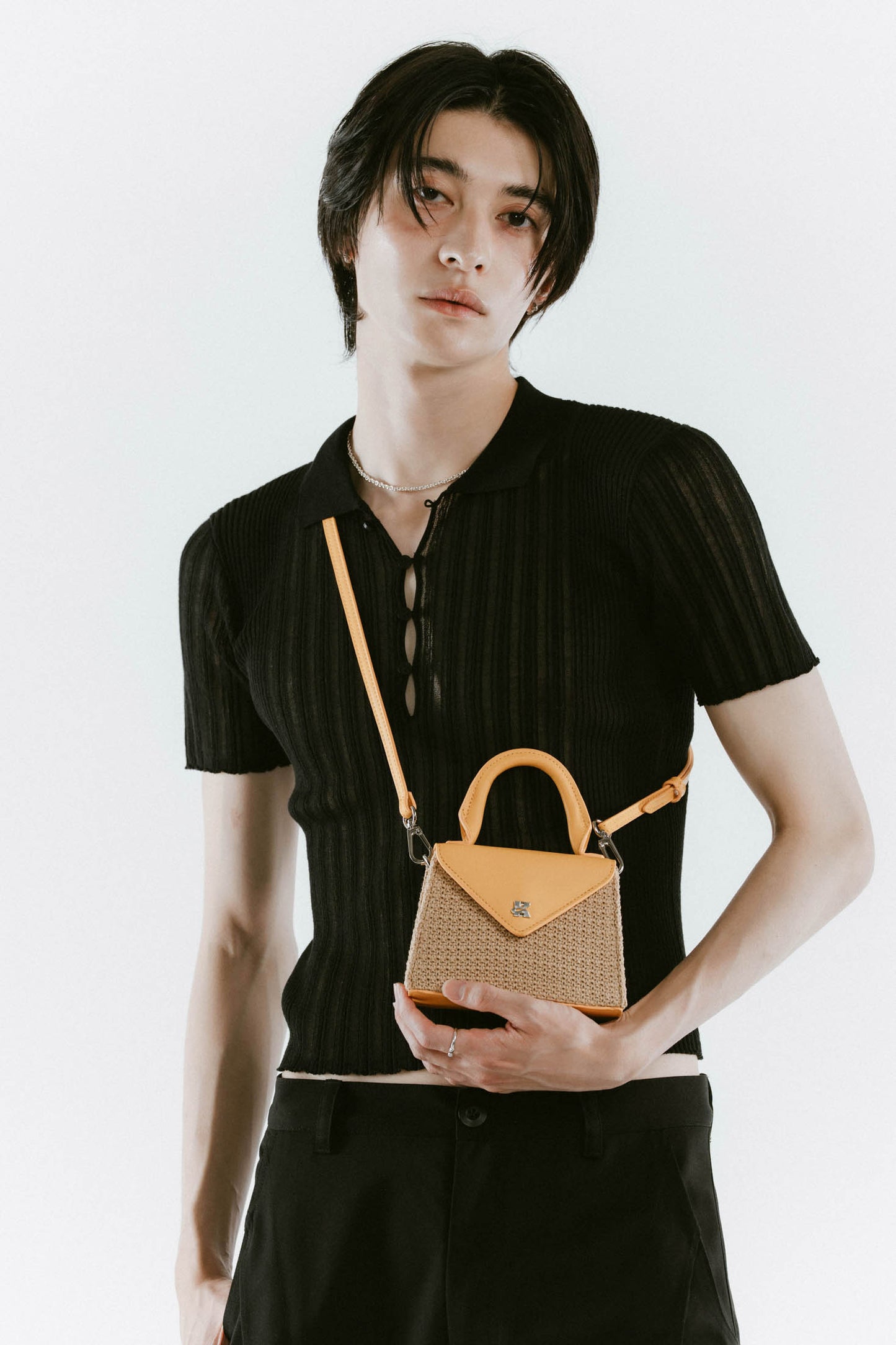 K motif mini basket /2color
