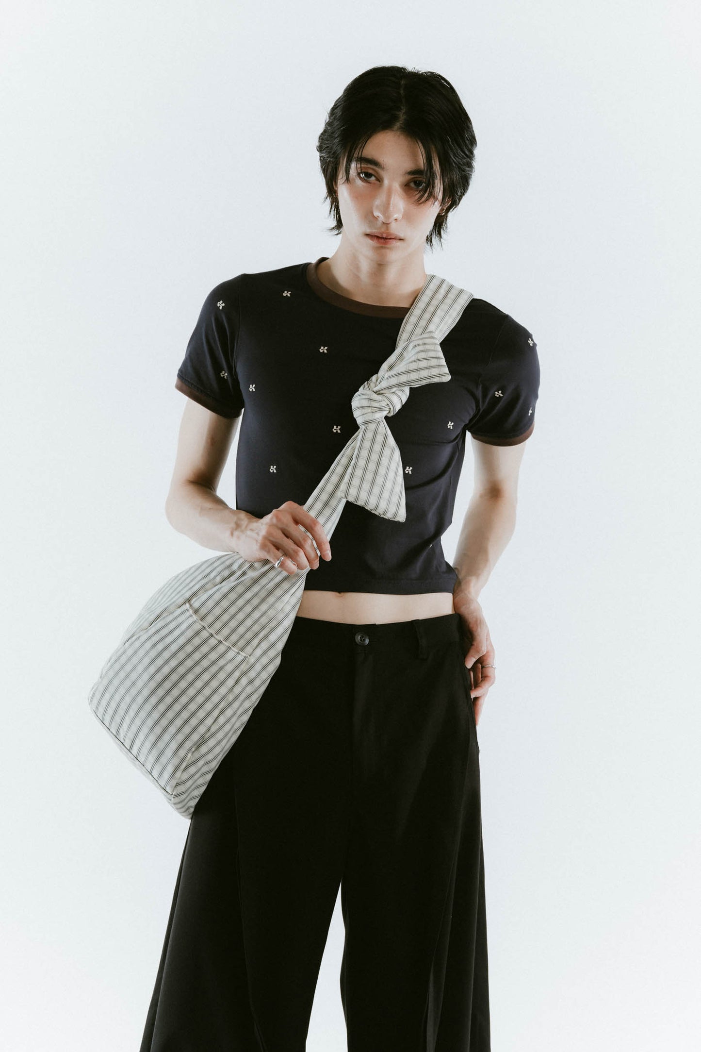 label checkered shirts bag
