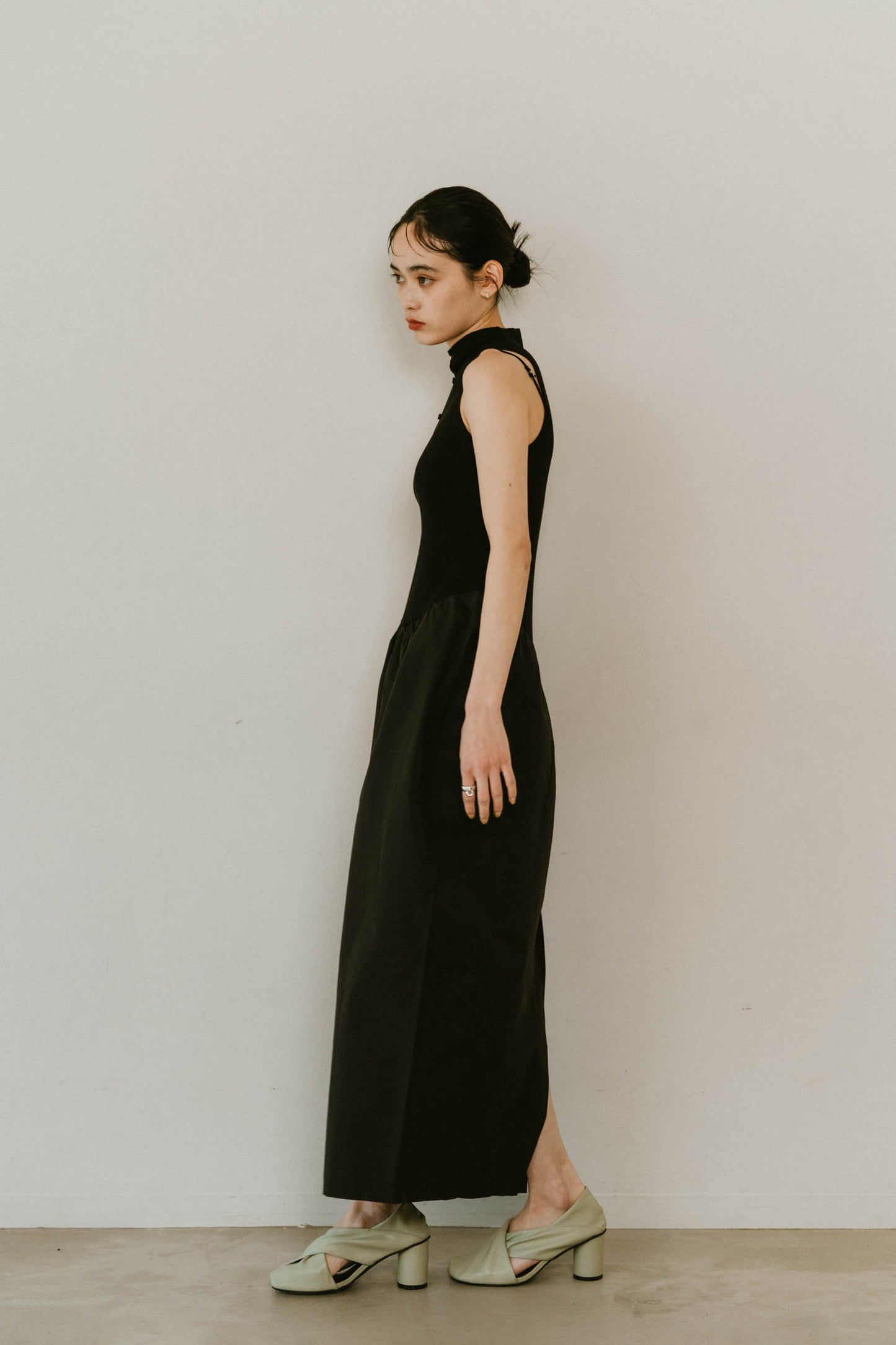 taffeta docking one piece/black