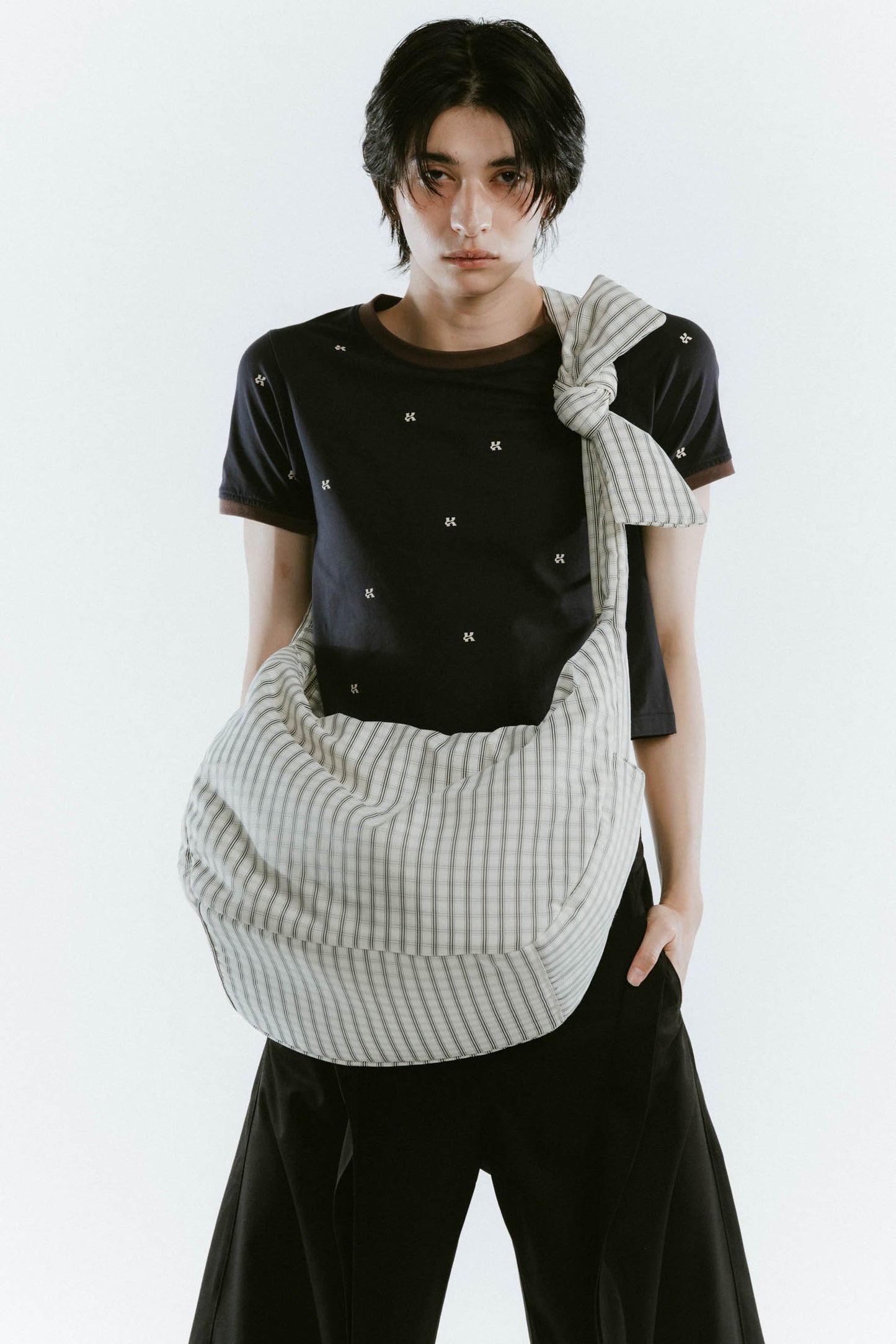 label checkered shirts bag