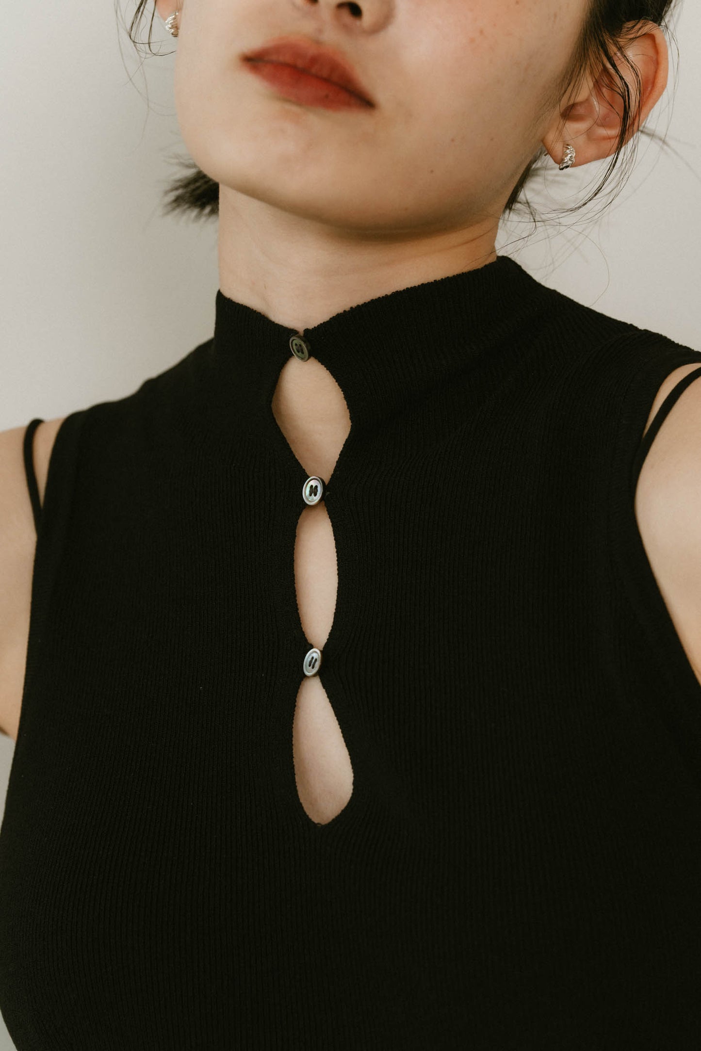 taffeta docking one piece/black