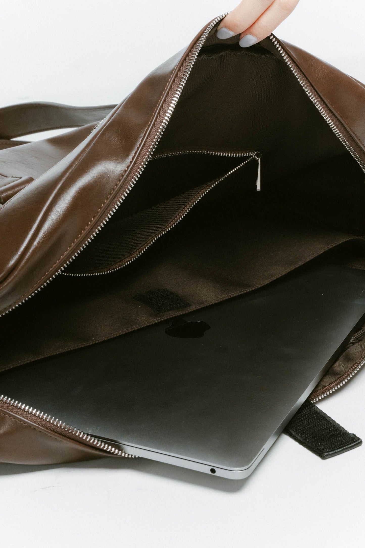 school style leather bag/2color