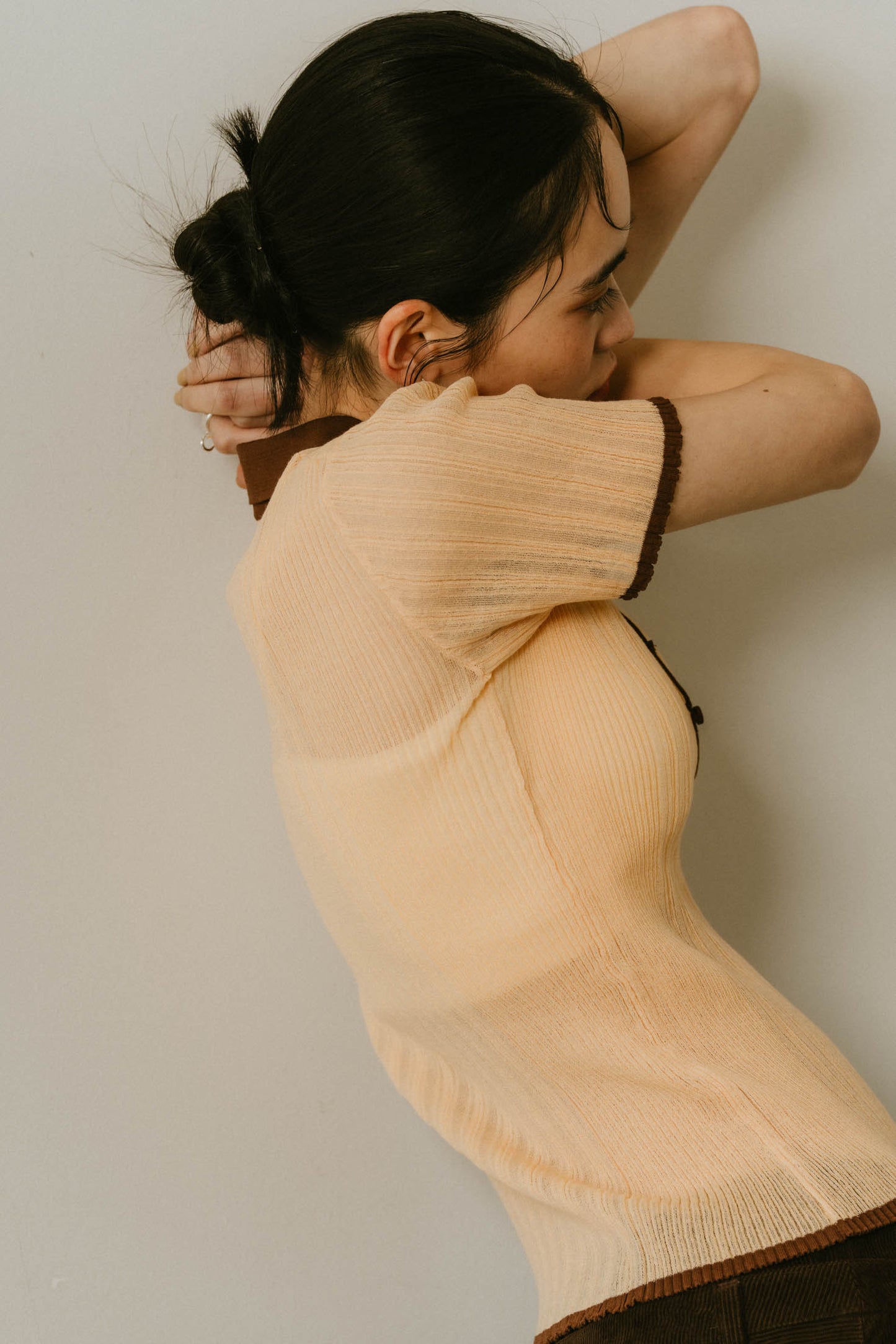 sheer polo knit /3color