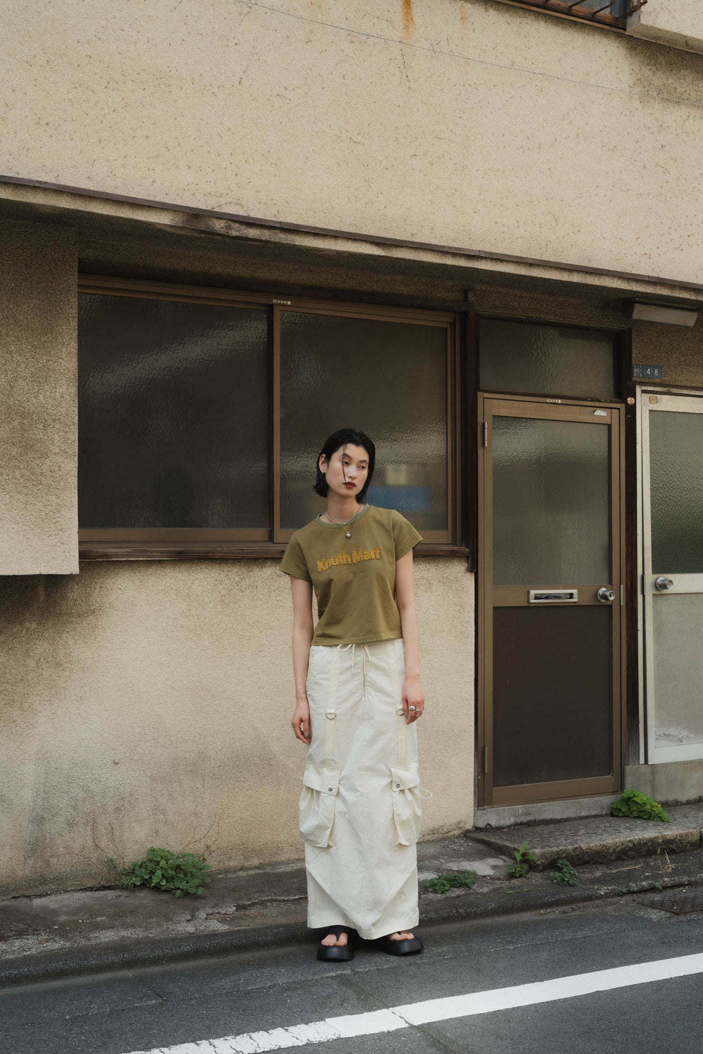 low rize cargo skirt/2color
