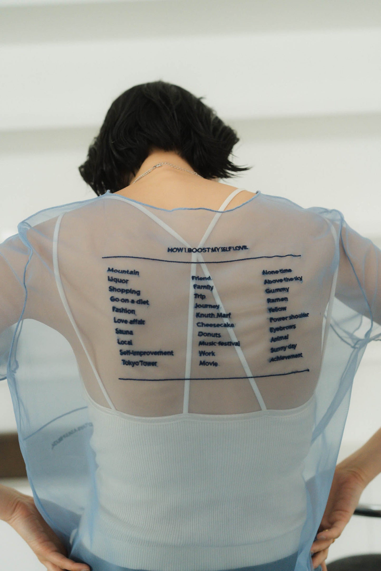 embroidery sheer T/4color