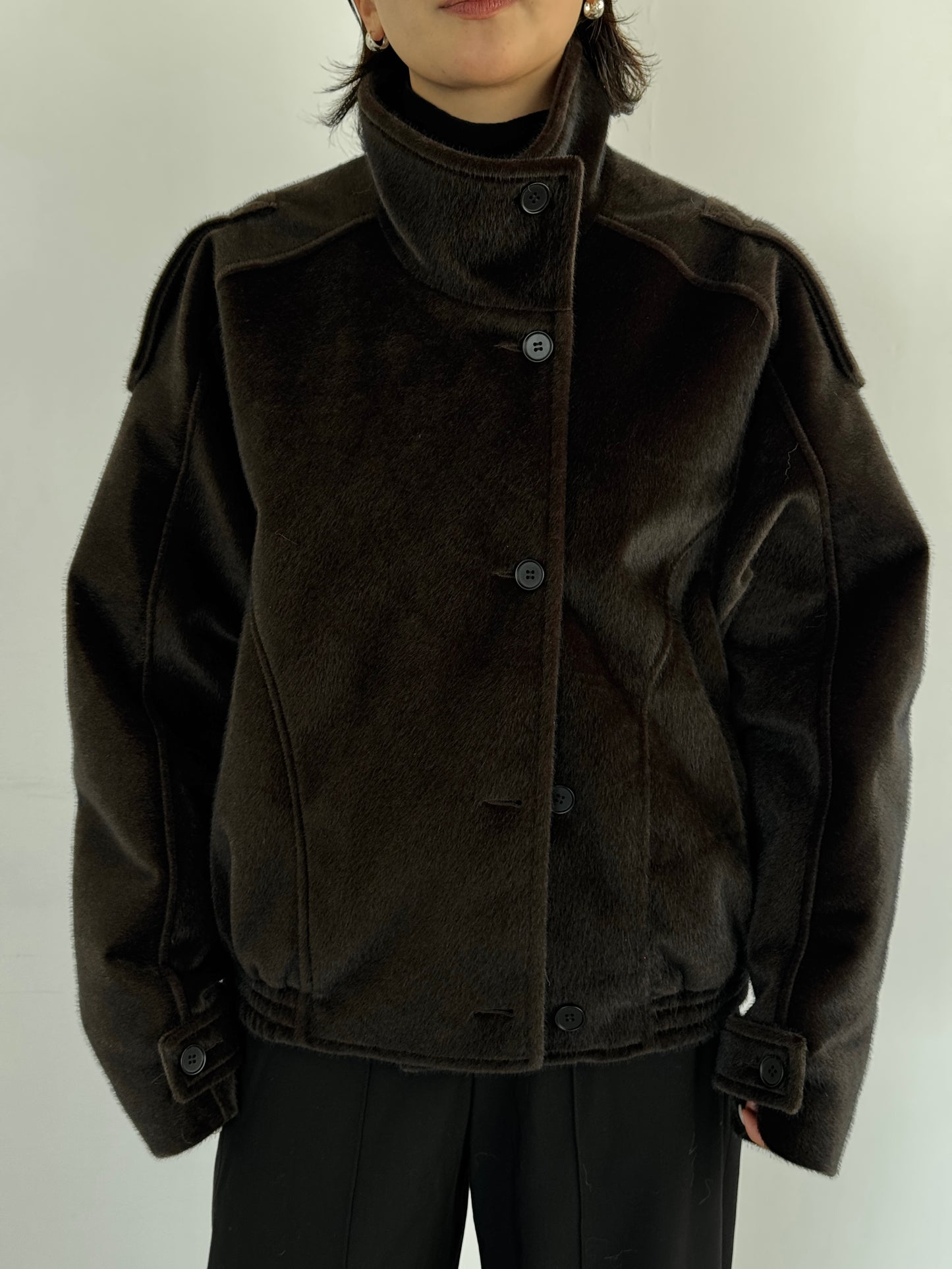 (仮商品名)ホースライダースブルゾン(unisex)/darkbrown