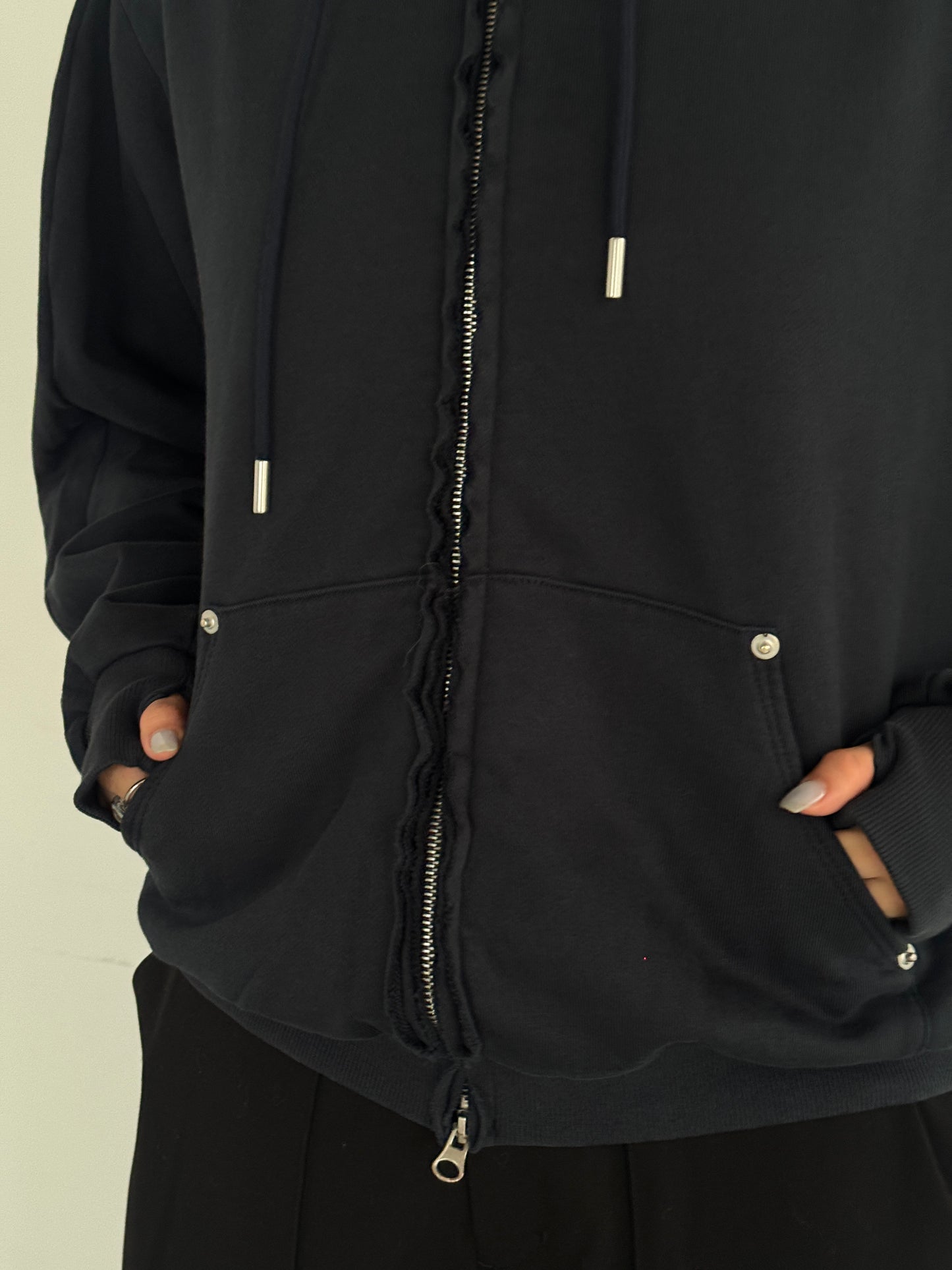 (仮商品名)ダメージフーディー/navy