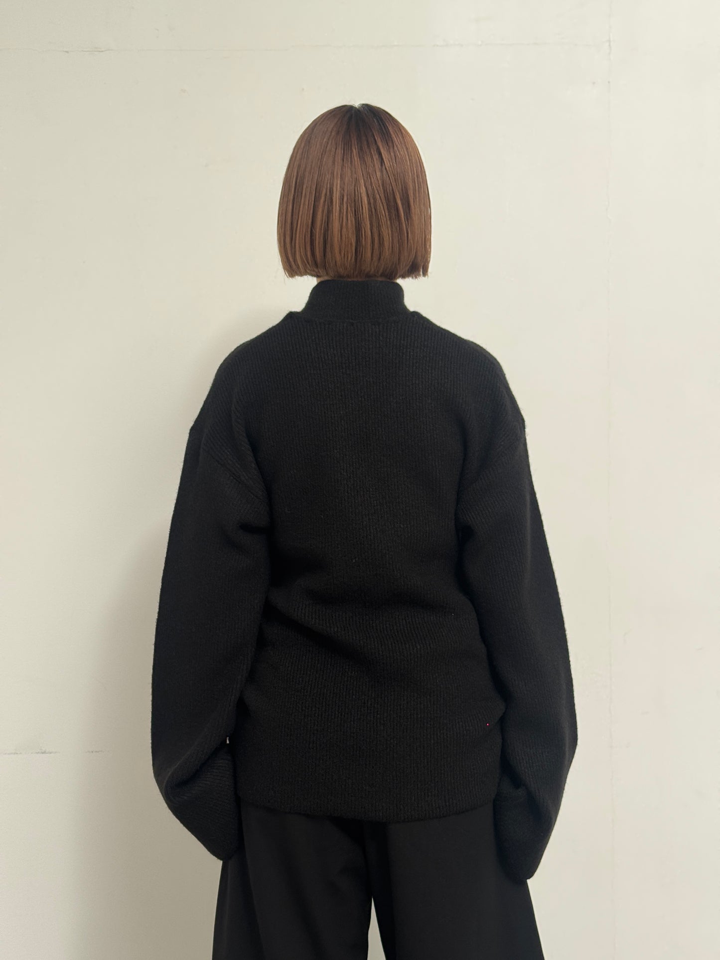 (仮商品名)2wayハイネックニット/black