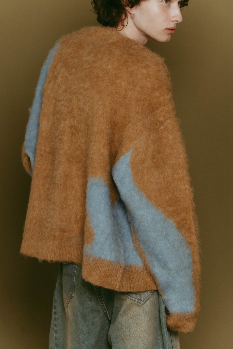 accent mohair cardigan(unisex)/camel - KNUTH MARF
