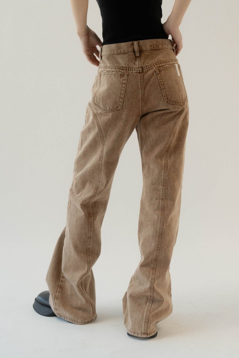 bell bottoms denim pants/cinnamon - KNUTH MARF