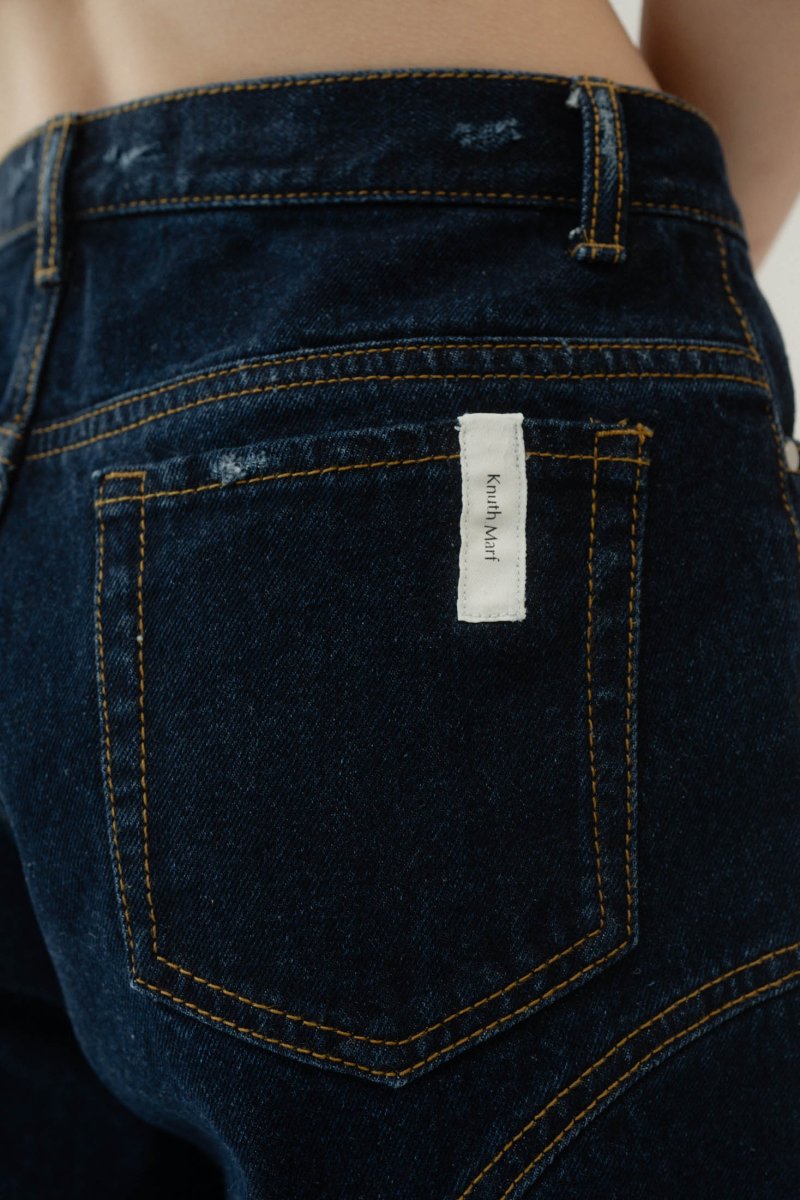 bell bottoms denim pants/indigo - KNUTH MARF