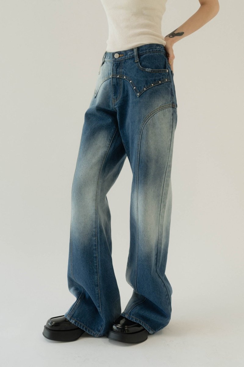 bell bottoms denim pants/ushi - KNUTH MARF