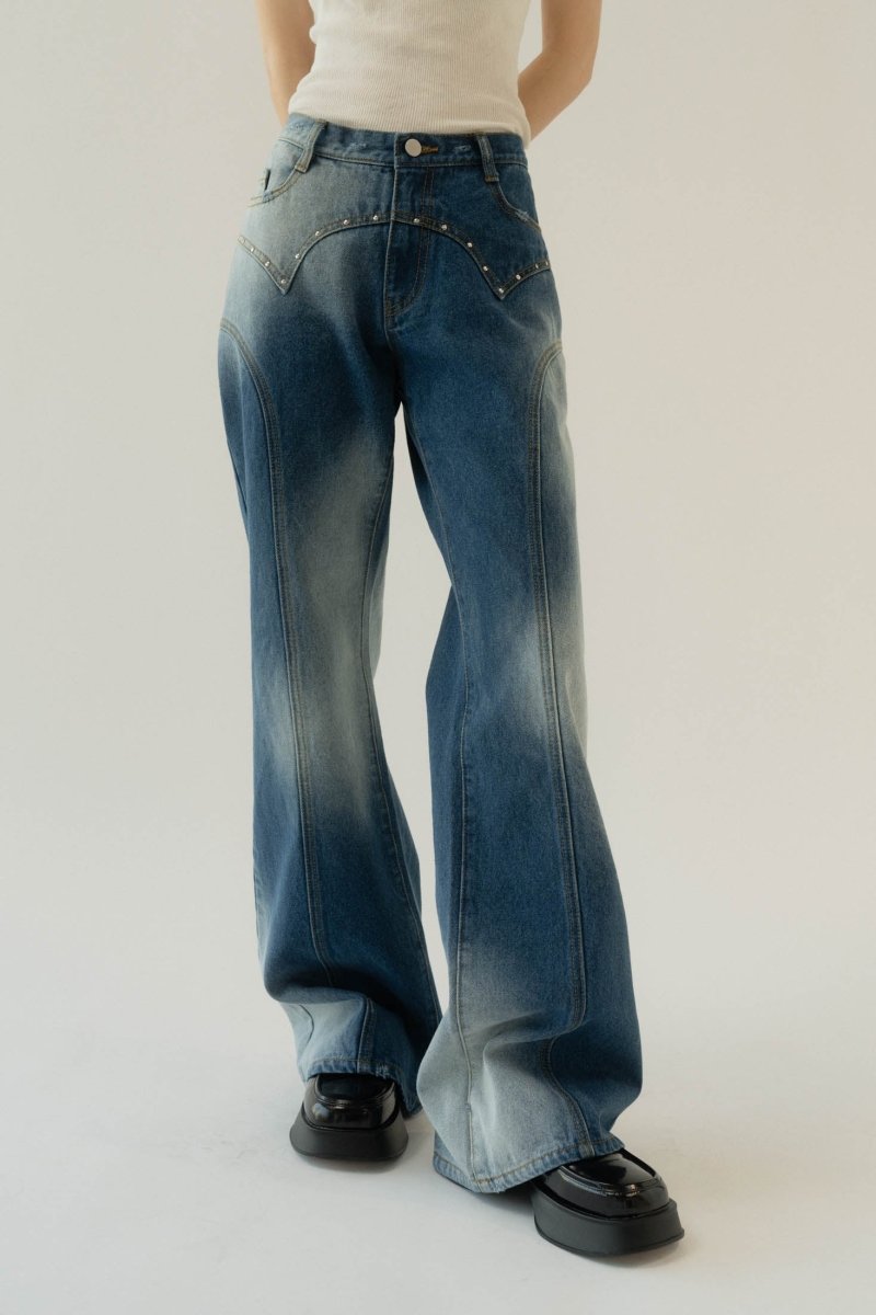bell bottoms denim pants/ushi - KNUTH MARF