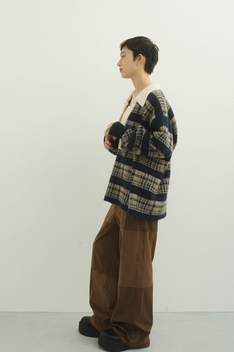 block check suede pants/2color - KNUTH MARF
