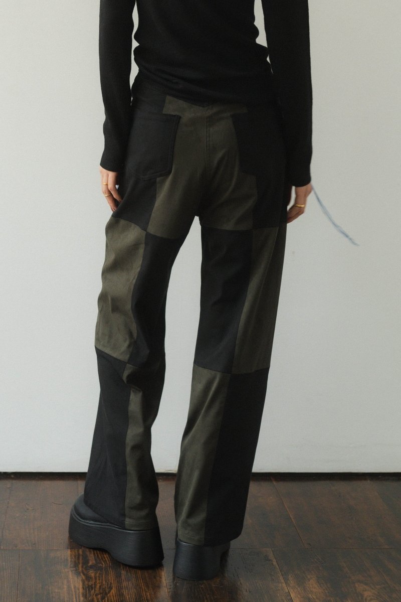 block check suede pants/2color - KNUTH MARF
