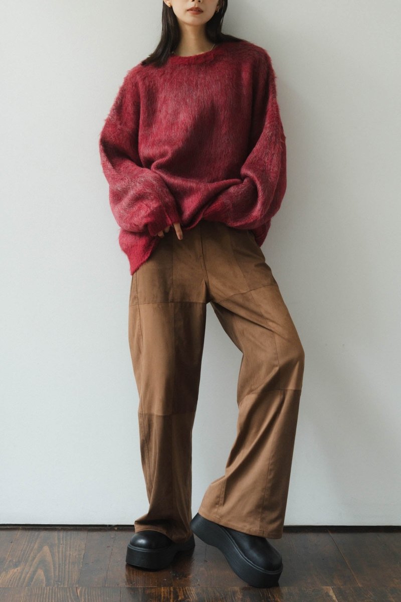 block check suede pants/2color - KNUTH MARF
