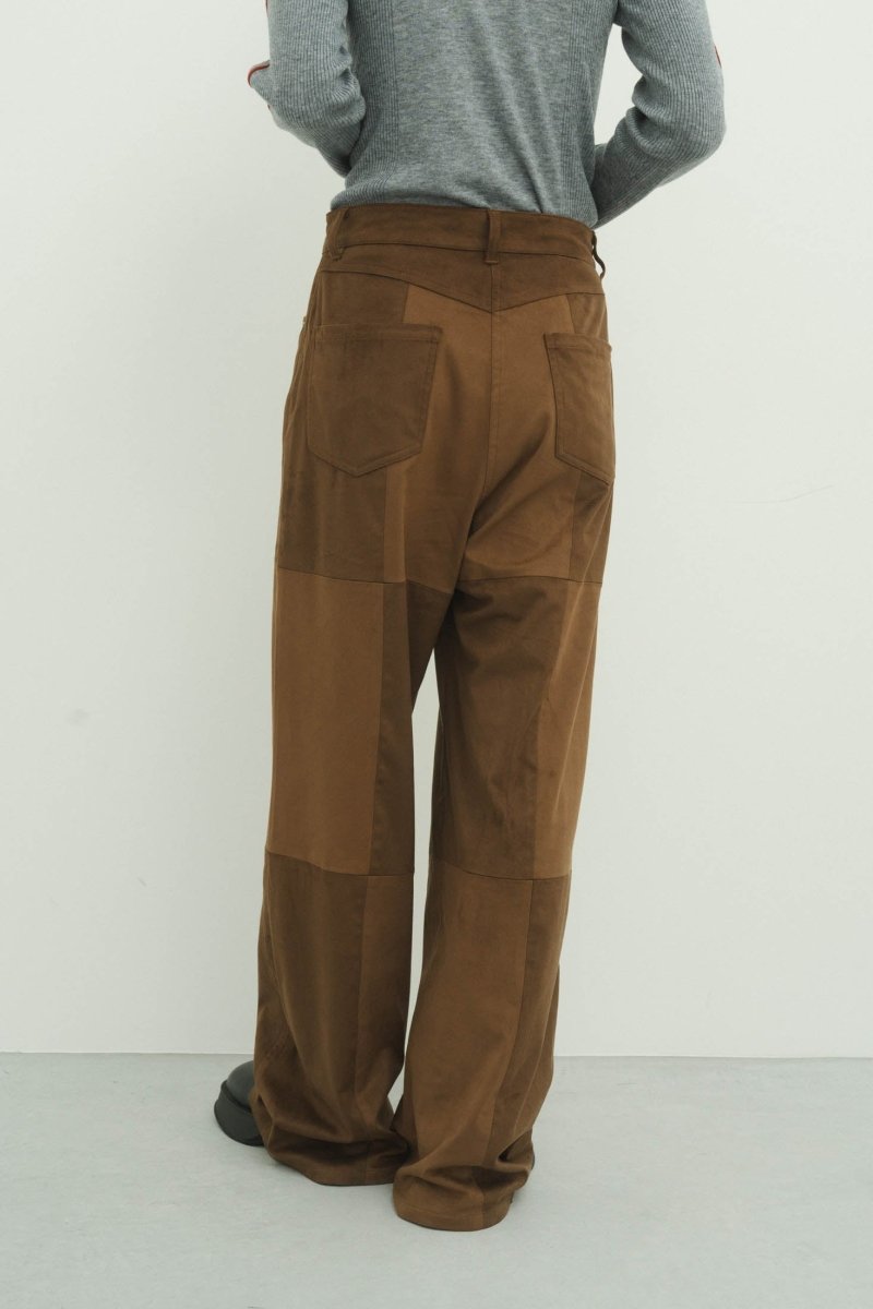 block check suede pants/2color - KNUTH MARF