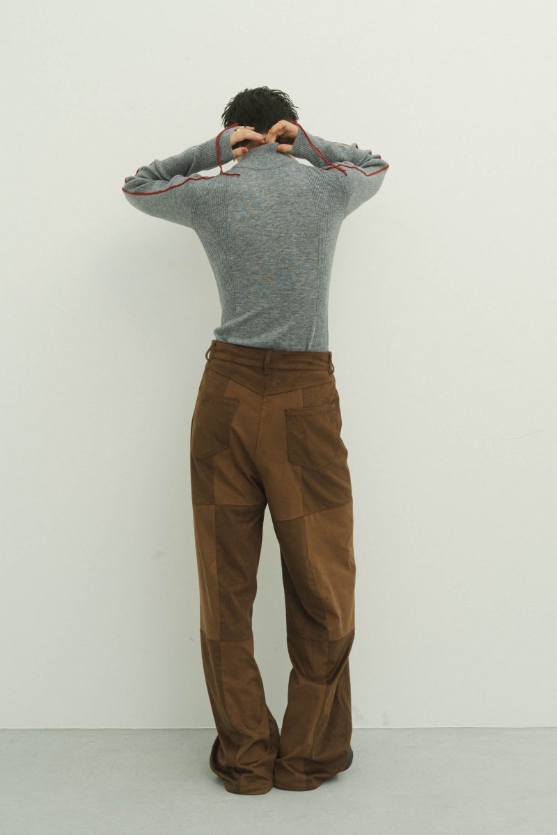 block check suede pants/2color - KNUTH MARF