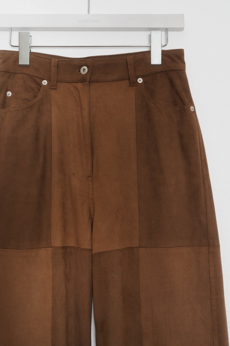 block check suede pants/2color - KNUTH MARF