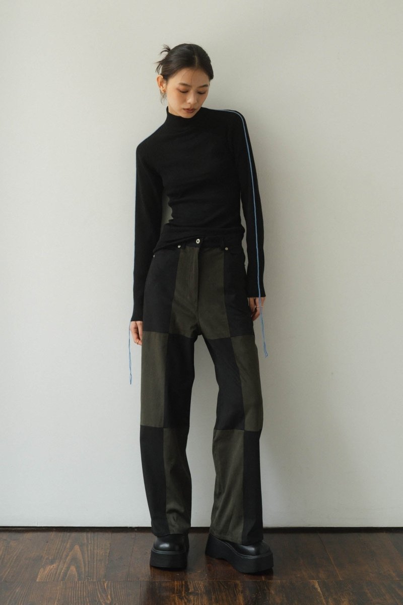 block check suede pants/2color - KNUTH MARF