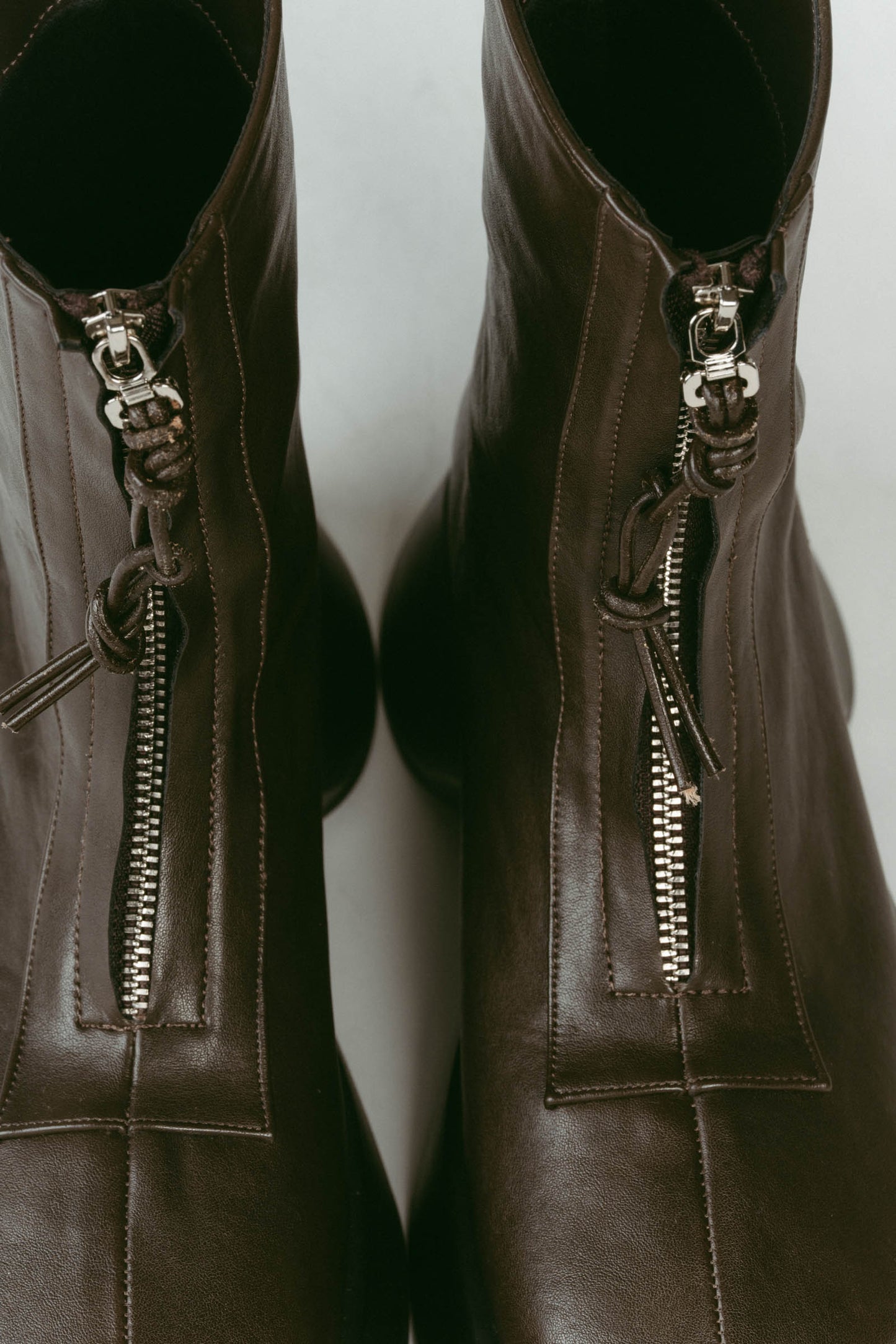 front zip platform boots/2color